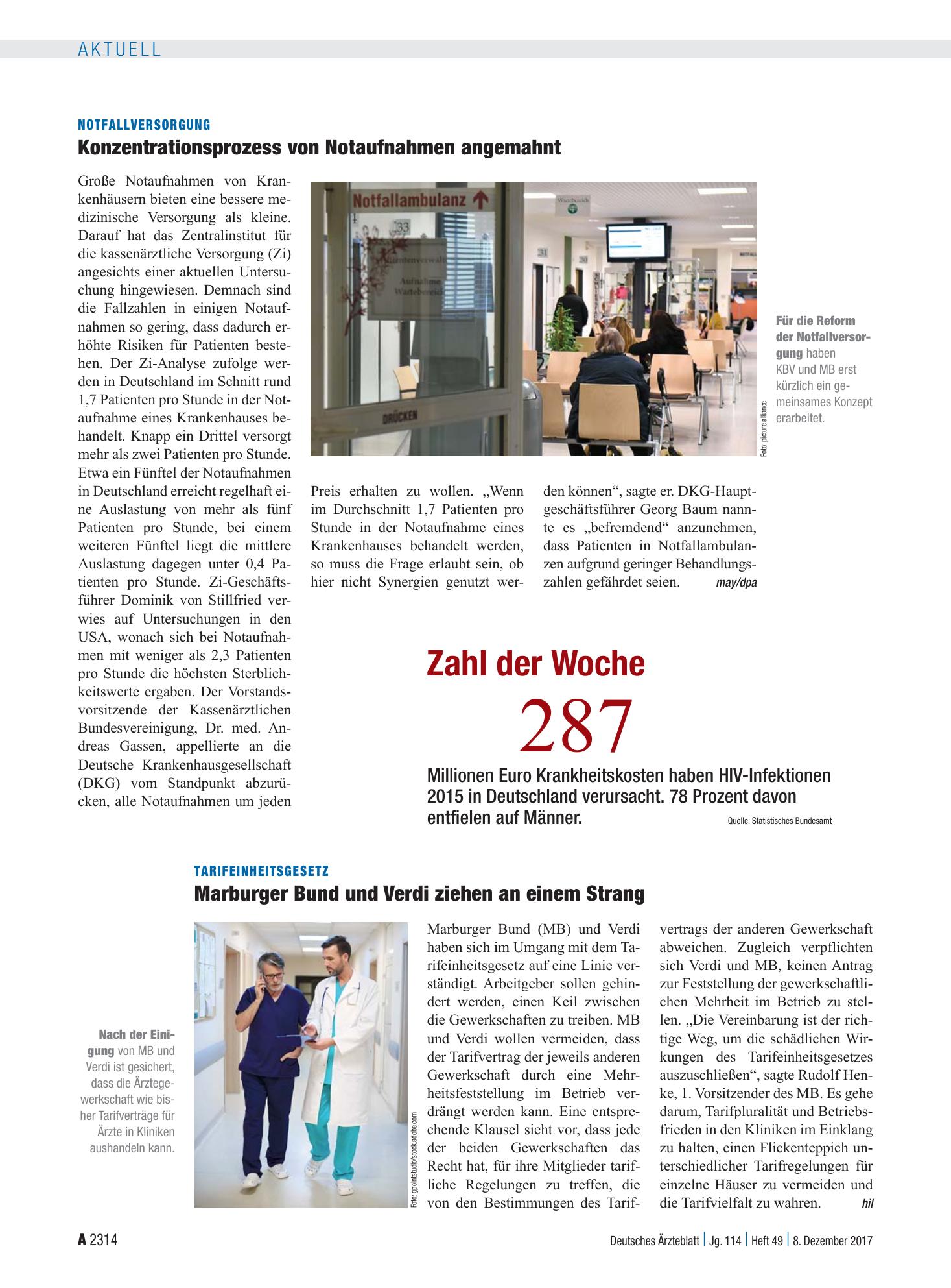 Vorschauseite 1: Zahl der Woche 287 – Deutsches Ärzteblatt