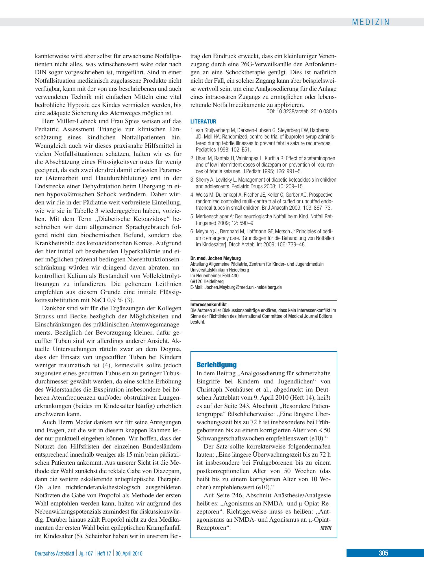 Vorschauseite 1: Berichtigung – Deutsches Ärzteblatt