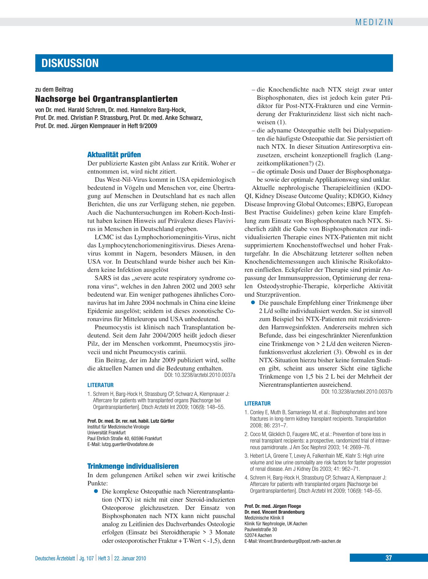 Vorschauseite 1: Aktualität prüfen – Deutsches Ärzteblatt