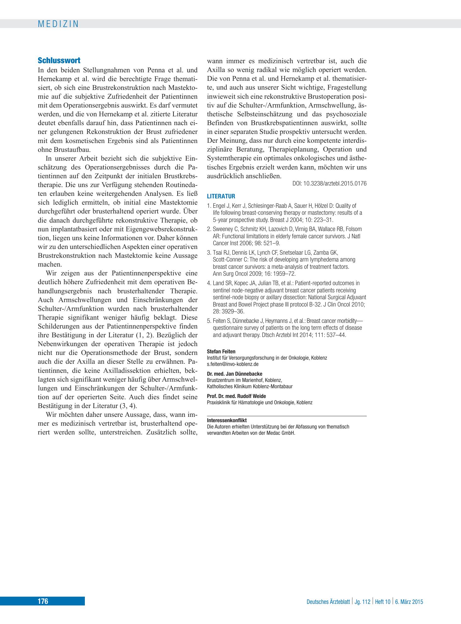 Vorschauseite 1: Schlusswort – Deutsches Ärzteblatt