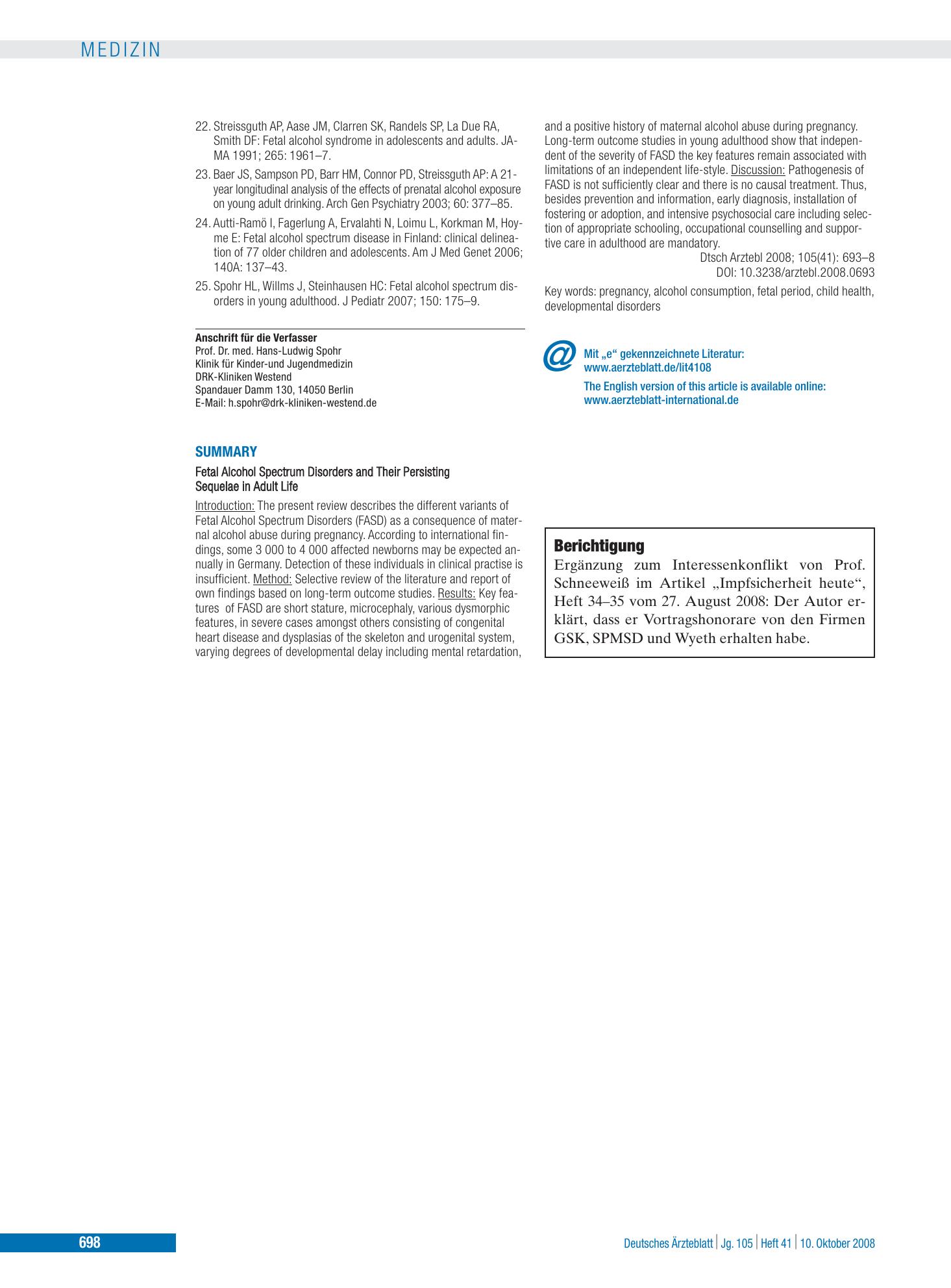 Vorschauseite 1: Berichtigung – Deutsches Ärzteblatt