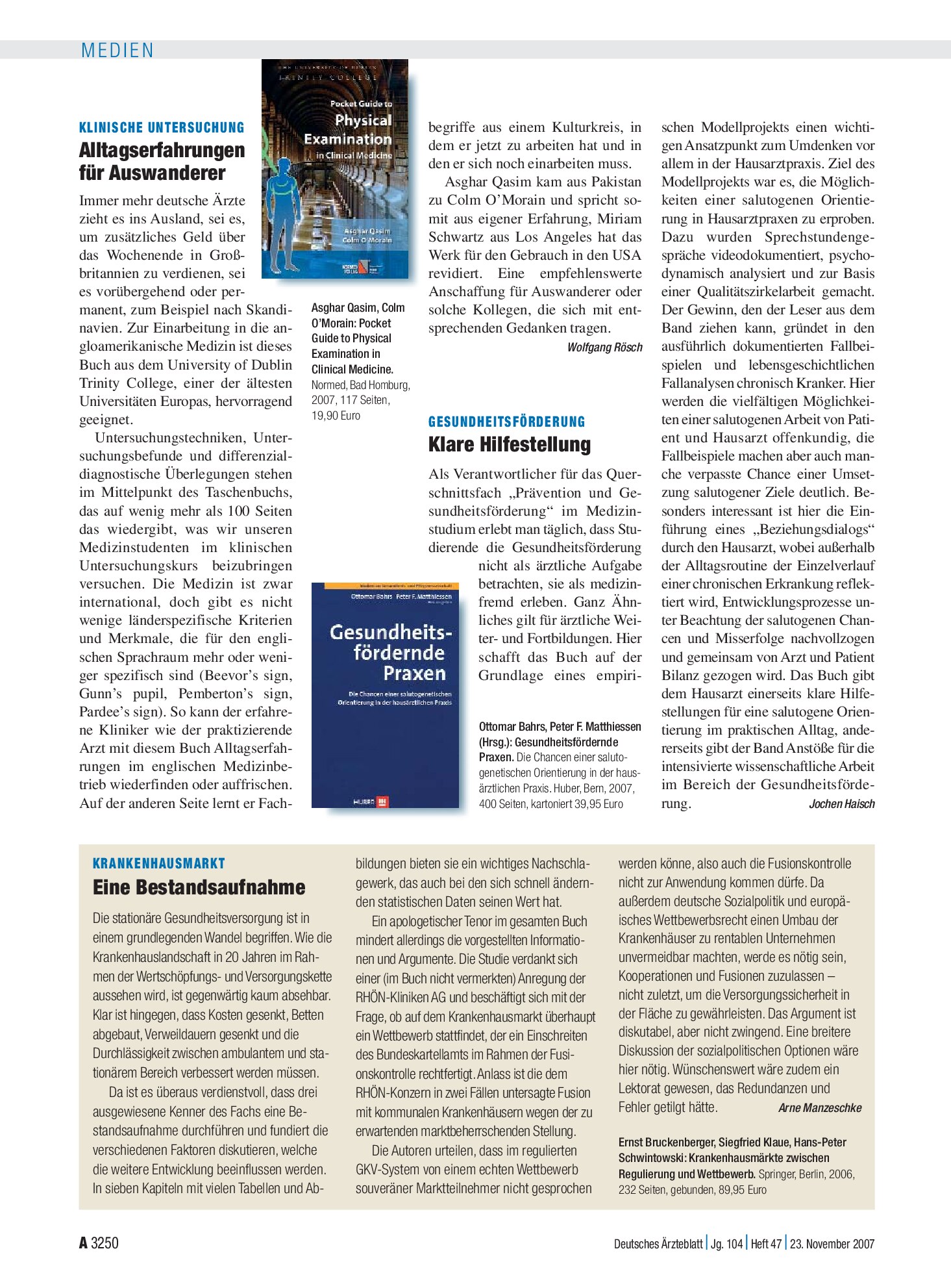 Vorschauseite 1: Gesundheitsfördernde Praxen: Die Chancen einer salutogenetischen Orientierung in der hausärztlichen Praxis – Deutsches Ärzteblatt