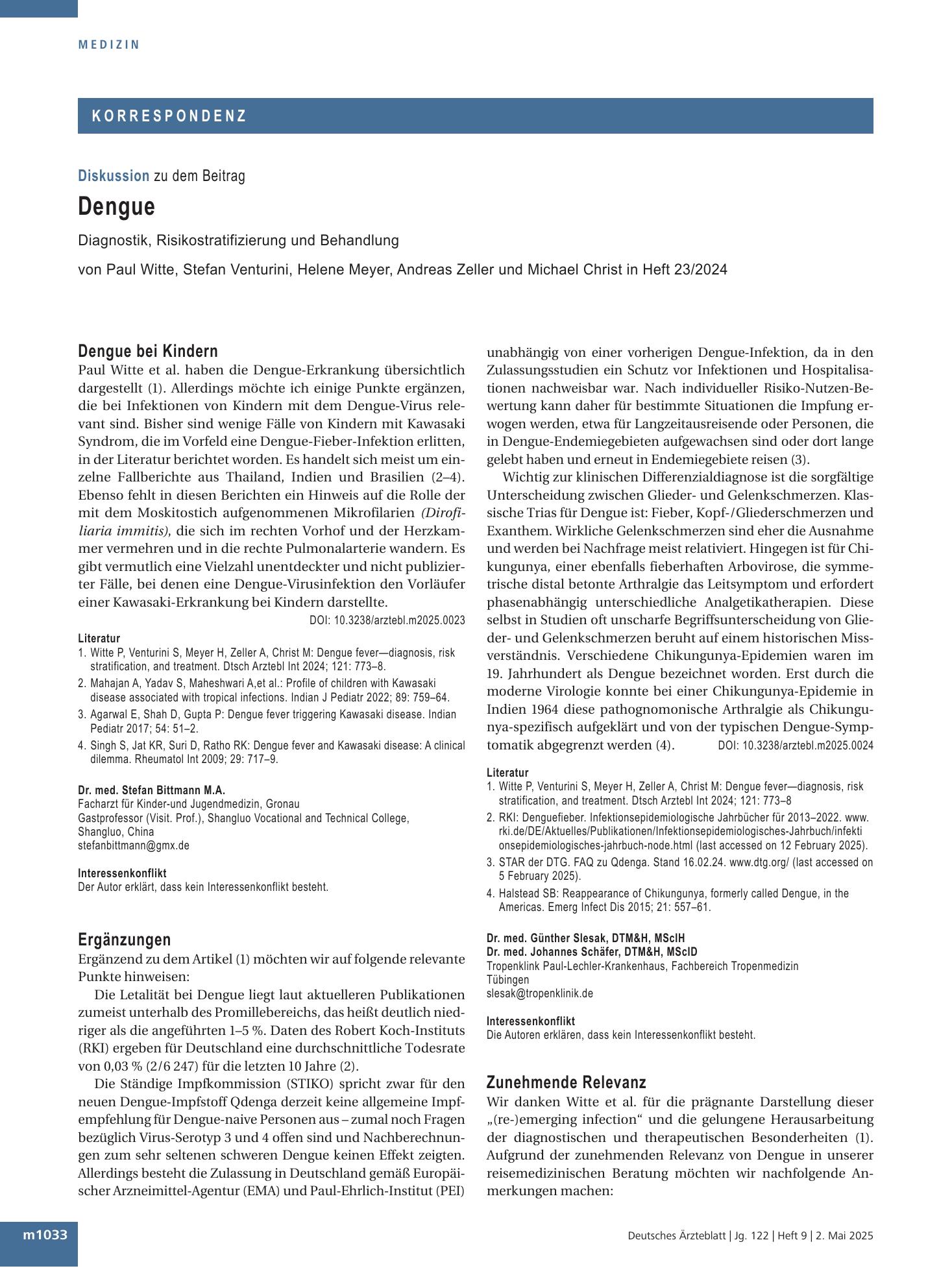 Vorschauseite 1: Ergänzungen – Deutsches Ärzteblatt
