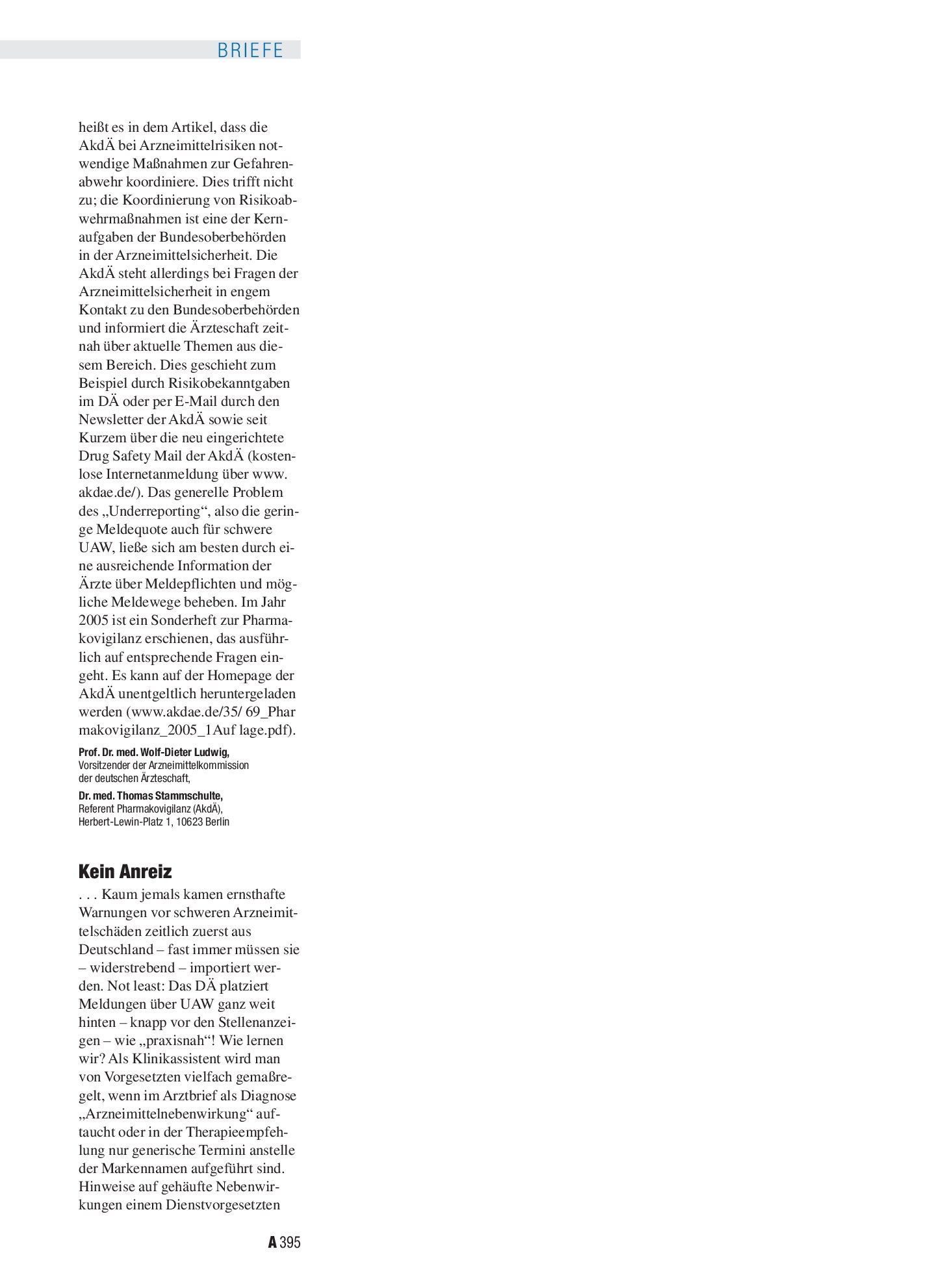 Vorschauseite 1: Arzneimittel: Kein Anreiz – Deutsches Ärzteblatt