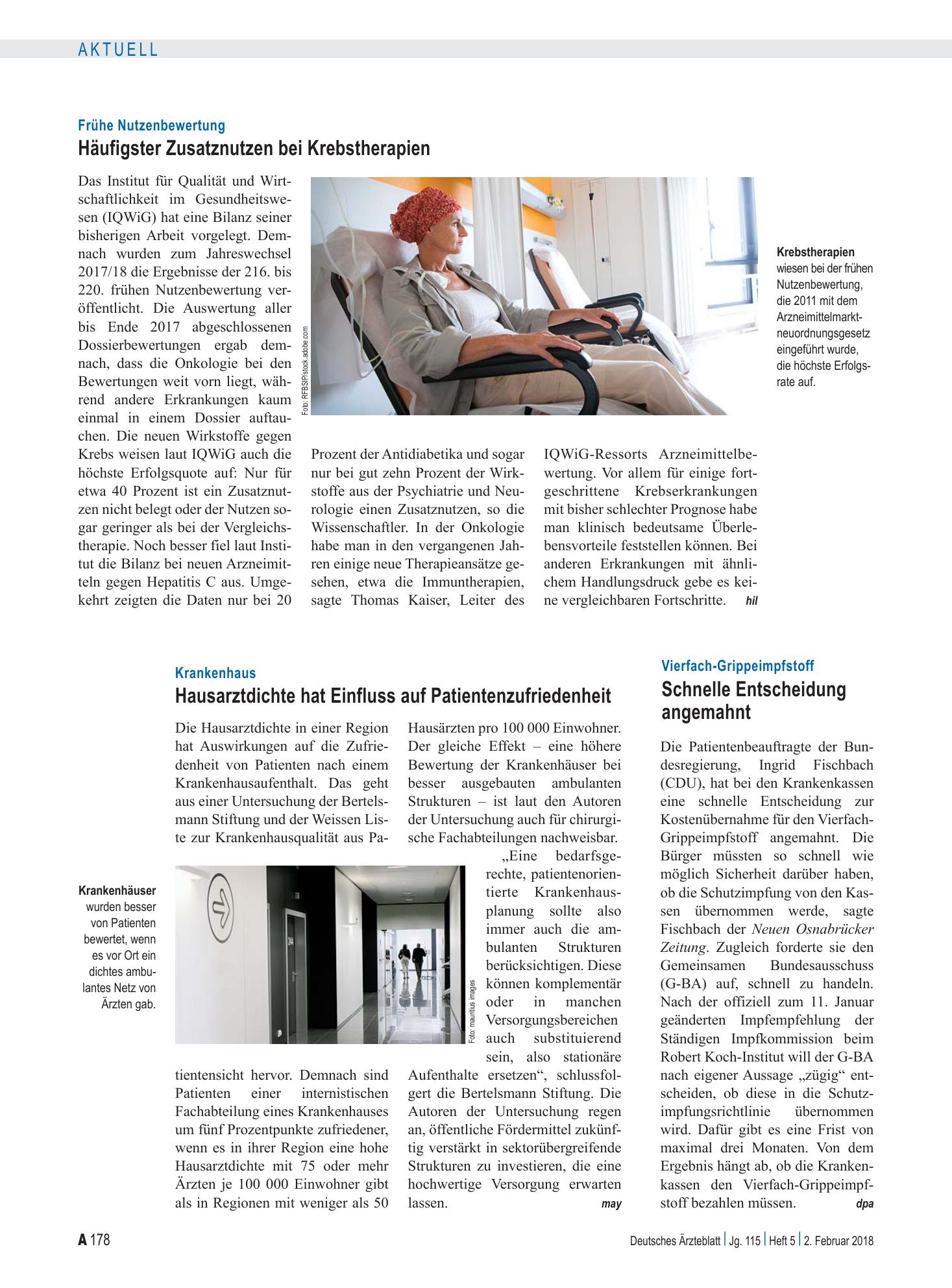 Vorschauseite 1: Vierfach-Grippeimpfstoff: Schnelle Entscheidung angemahnt – Deutsches Ärzteblatt