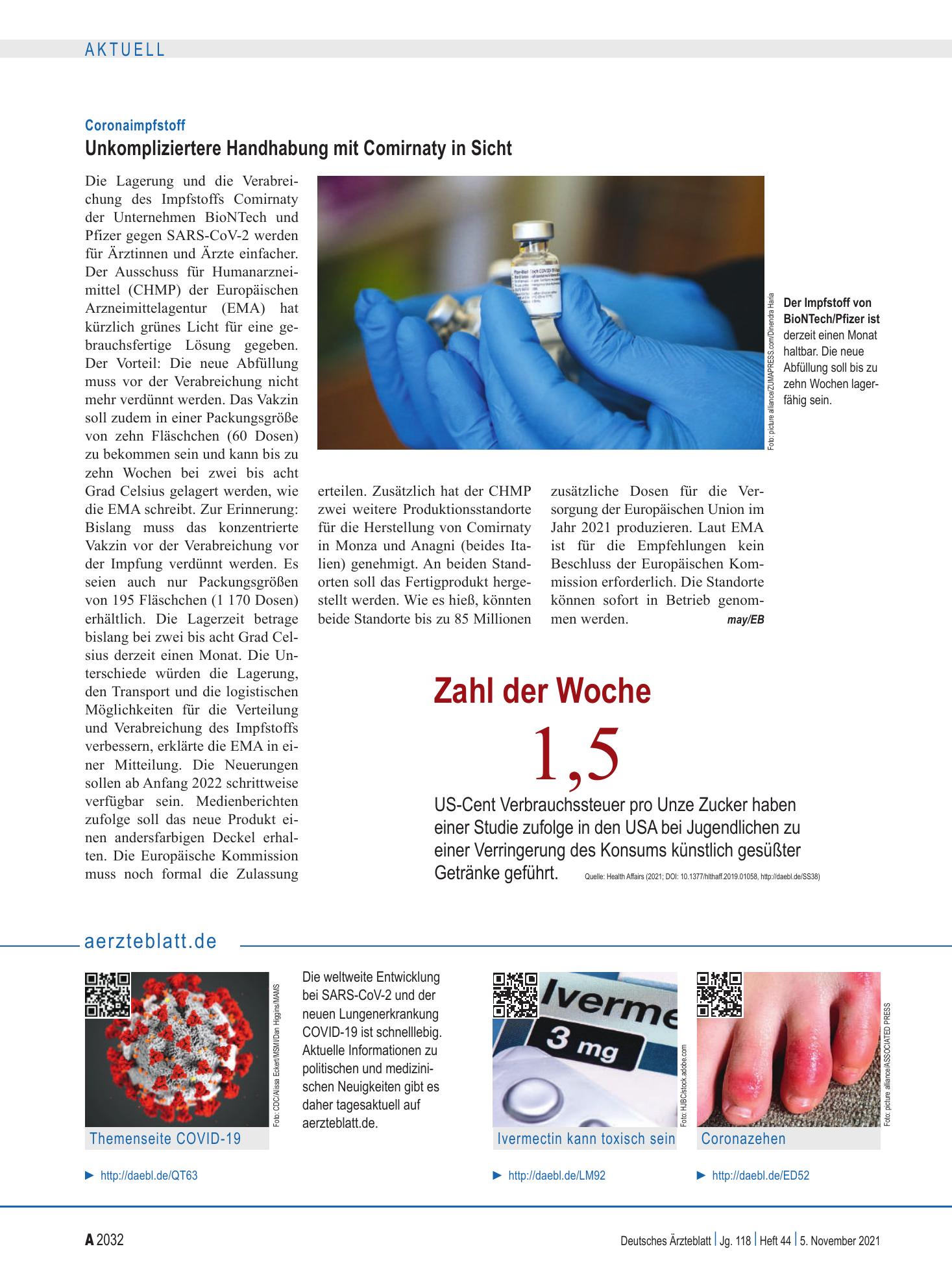 Vorschauseite 1: aerzteblatt.de – Deutsches Ärzteblatt