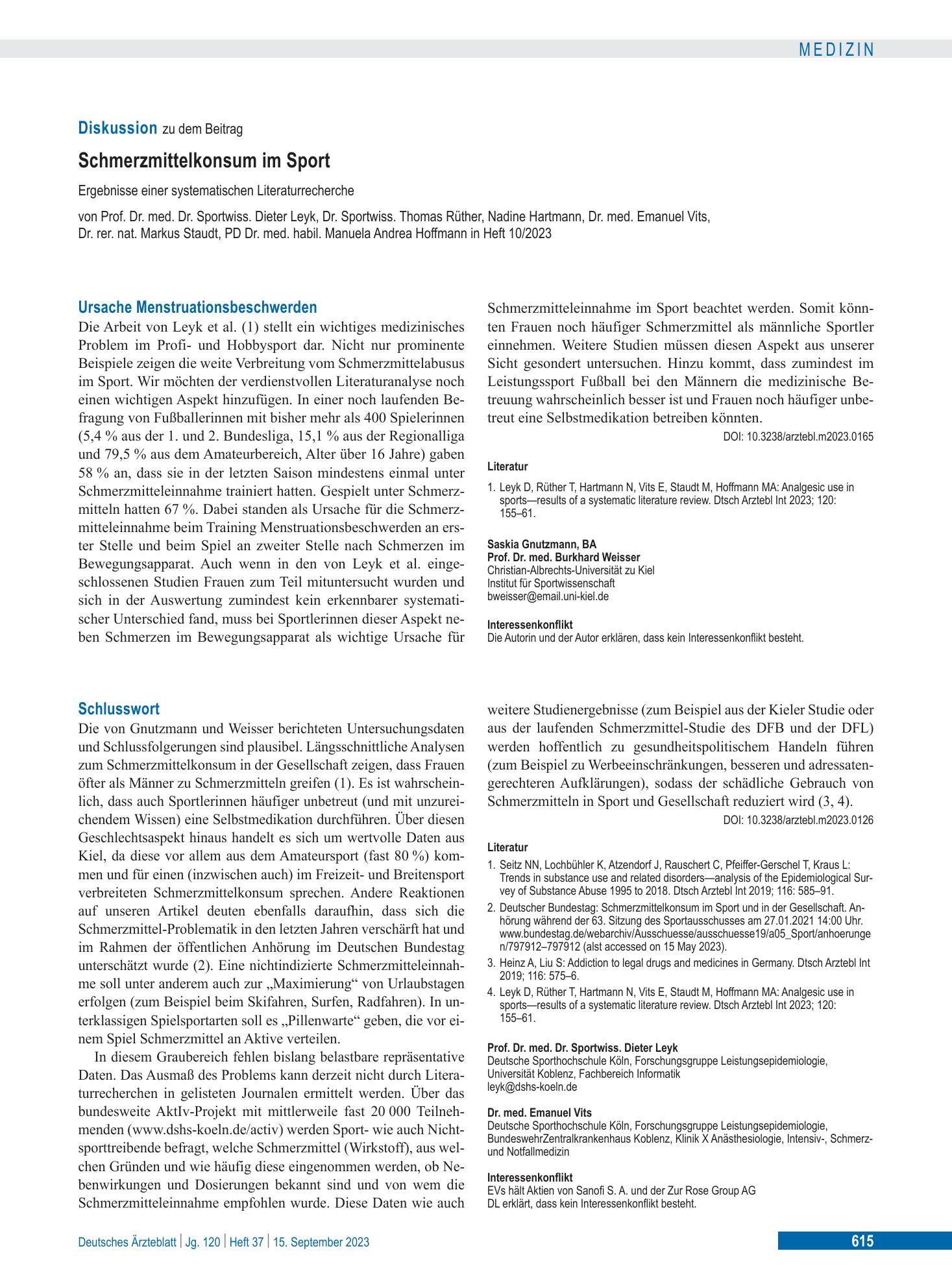 Vorschauseite 1: Schlusswort – Deutsches Ärzteblatt