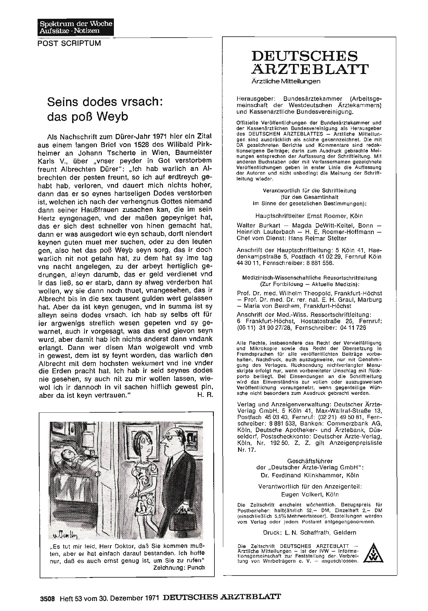 Vorschauseite 1: Seins dodes vrsach: das poß Weyb