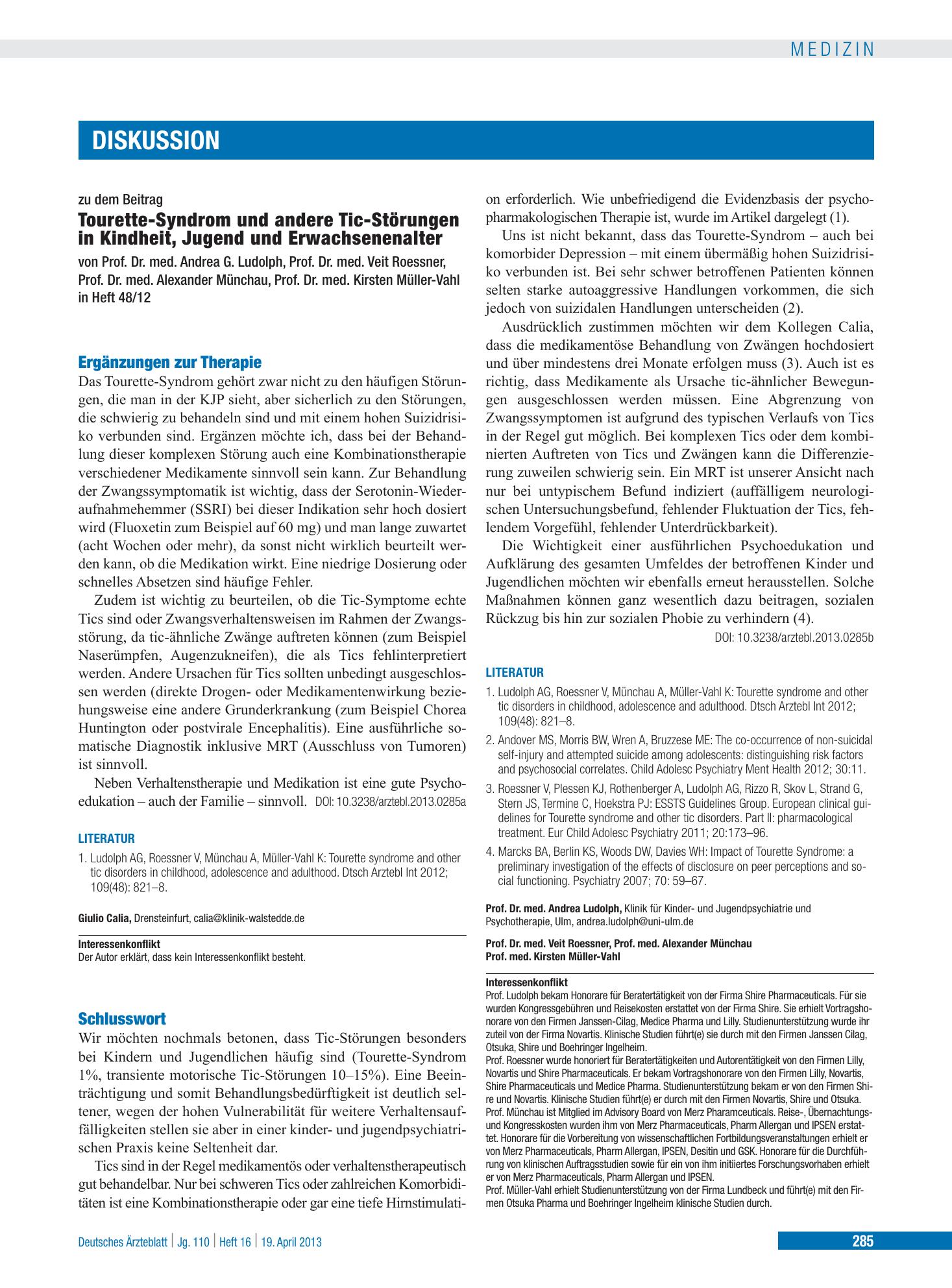 Vorschauseite 1: Schlusswort – Deutsches Ärzteblatt