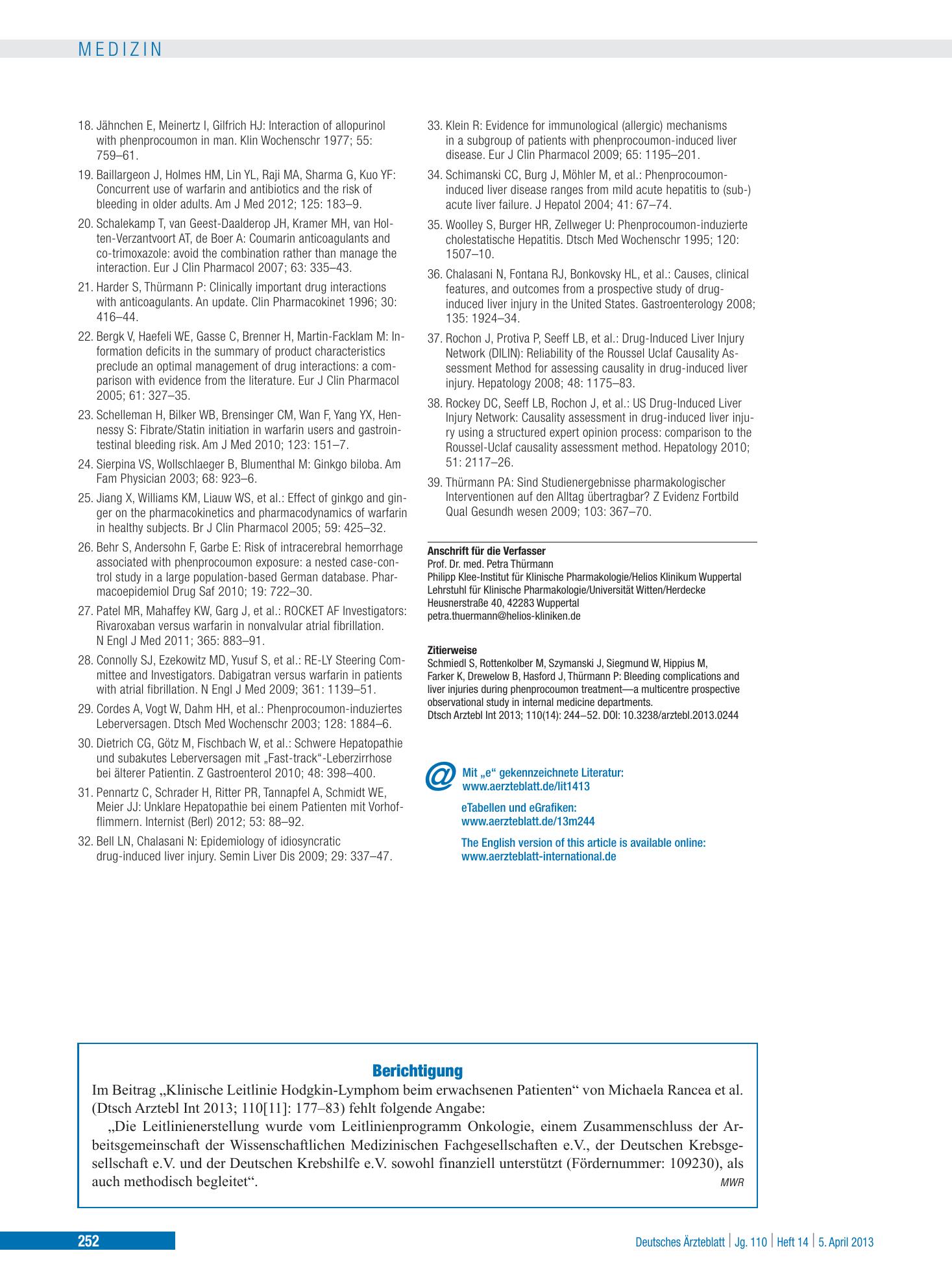 Vorschauseite 1: Berichtigung – Deutsches Ärzteblatt