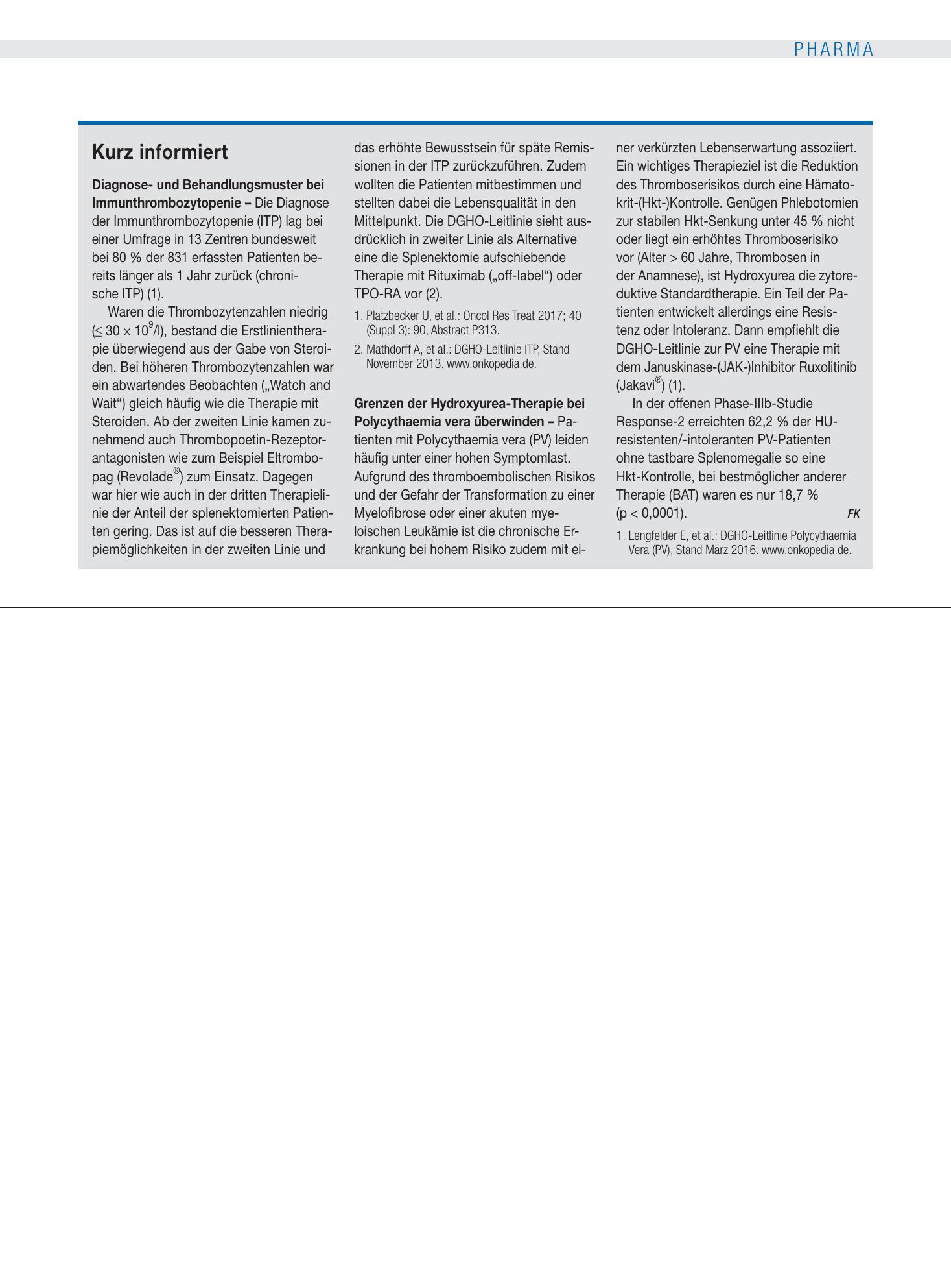 Vorschauseite 1: Kurz informiert – Deutsches Ärzteblatt