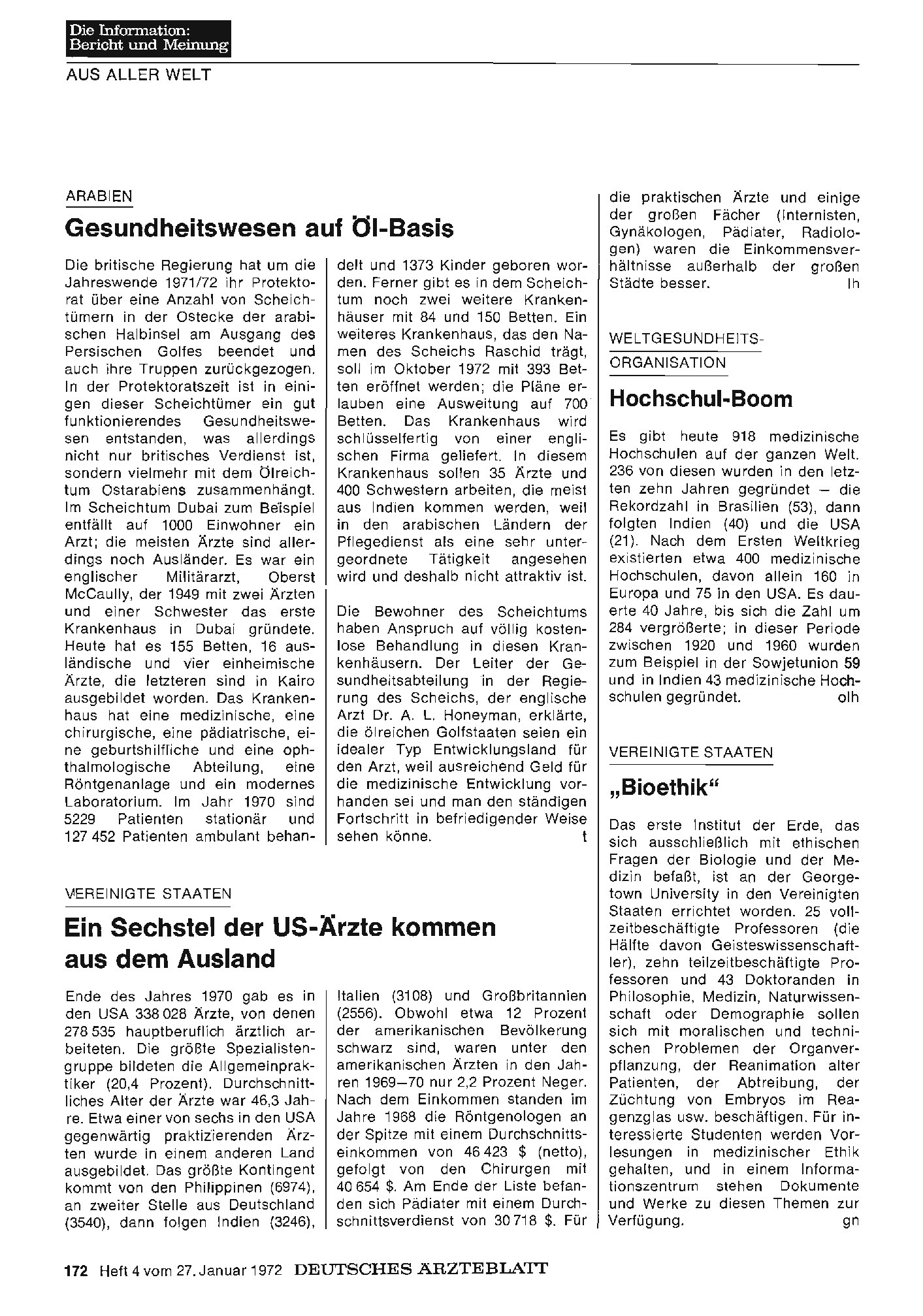 Vorschauseite 1: Weltgesundheitsorganisation: Hochschul-Boom