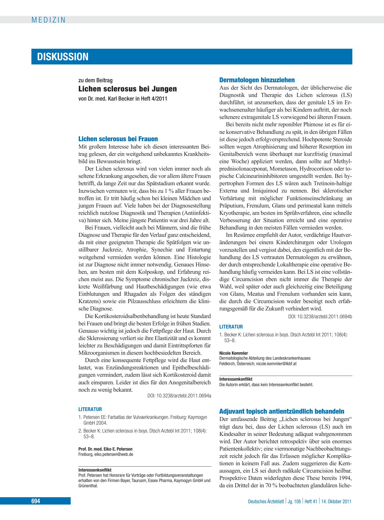 Vorschauseite 1: Adjuvant topisch antientzündlich behandeln – Deutsches Ärzteblatt
