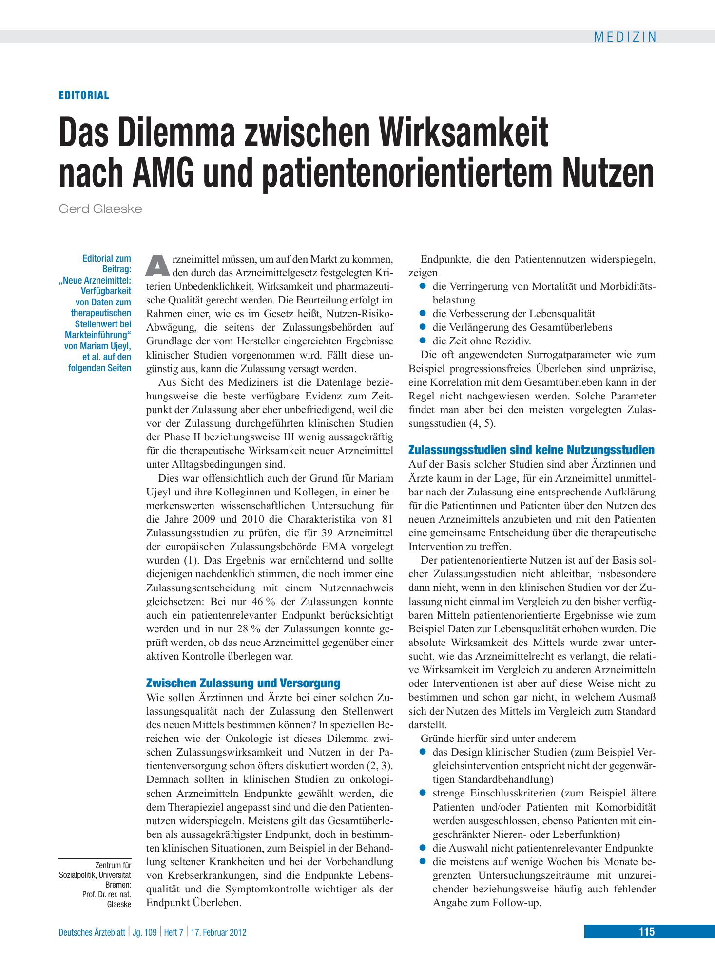 Vorschauseite 1: Neue Arzneimittel – Deutsches Ärzteblatt