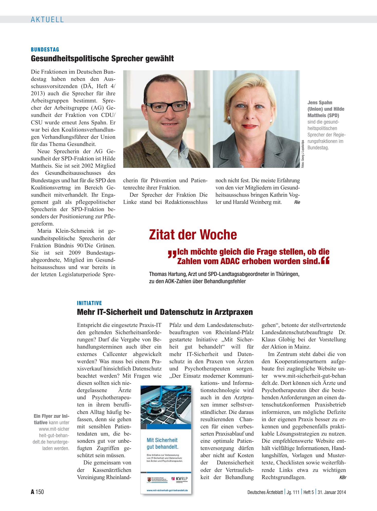 Vorschauseite 1: Zitat der Woche – Deutsches Ärzteblatt