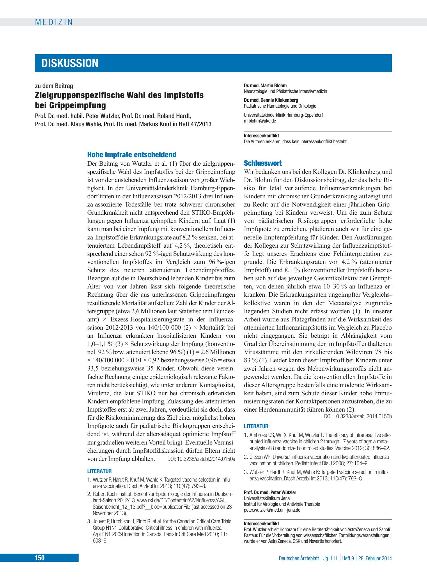 Vorschauseite 1: Schlusswort – Deutsches Ärzteblatt