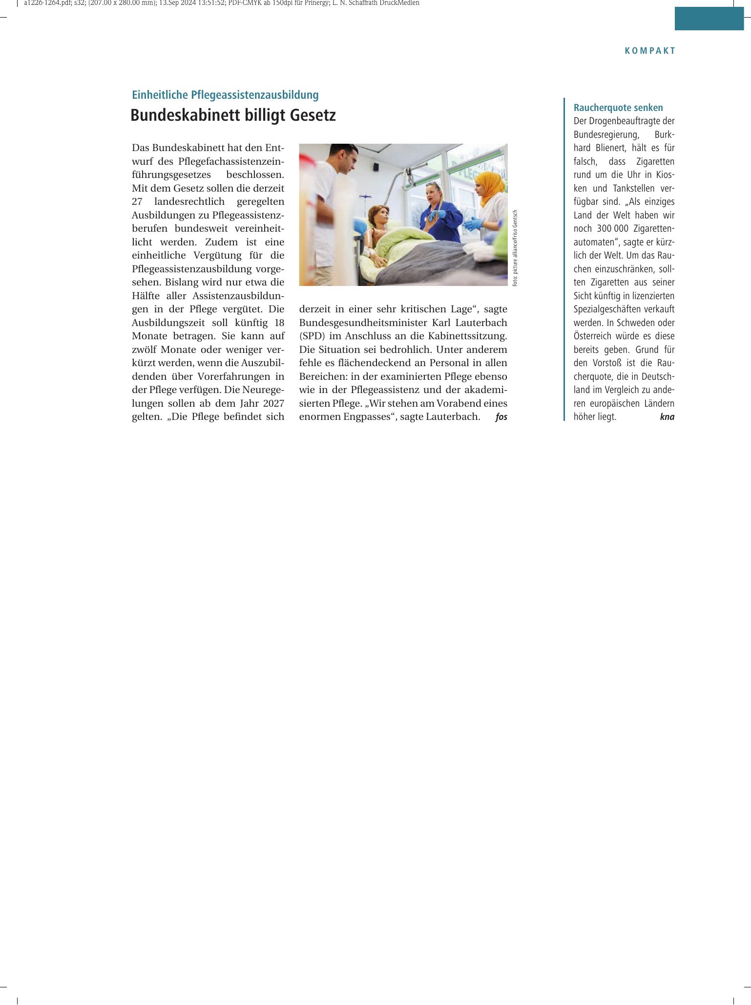Vorschauseite 1: Raucherquote senken – Deutsches Ärzteblatt