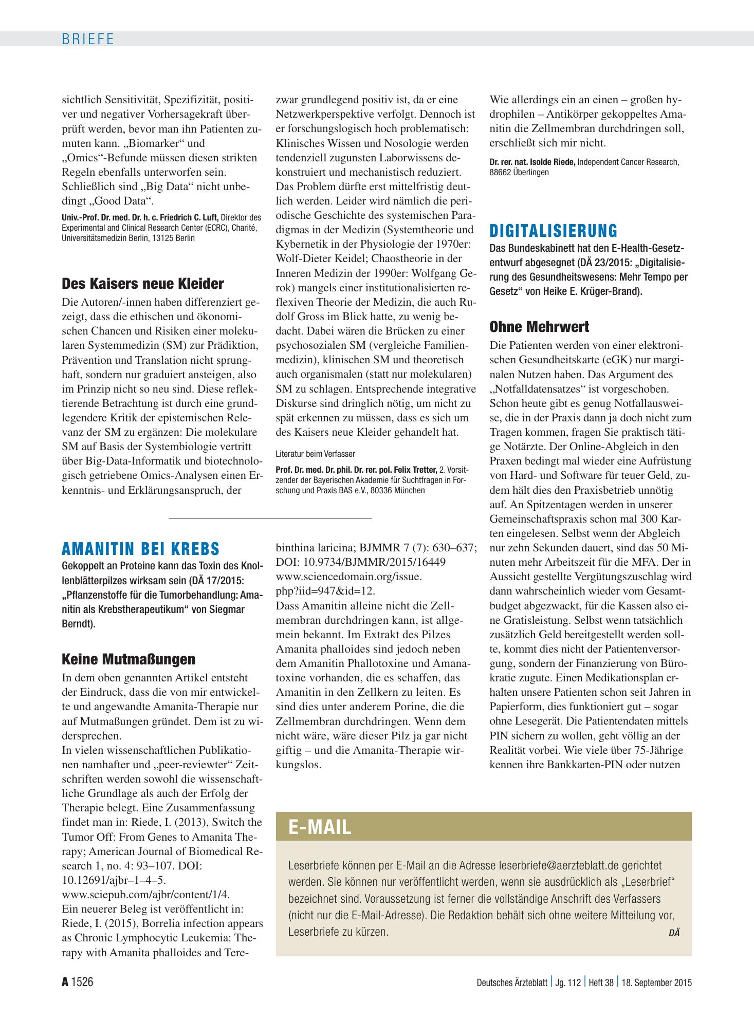 Vorschauseite 1: Digitalisierung: Ohne Mehrwert – Deutsches Ärzteblatt