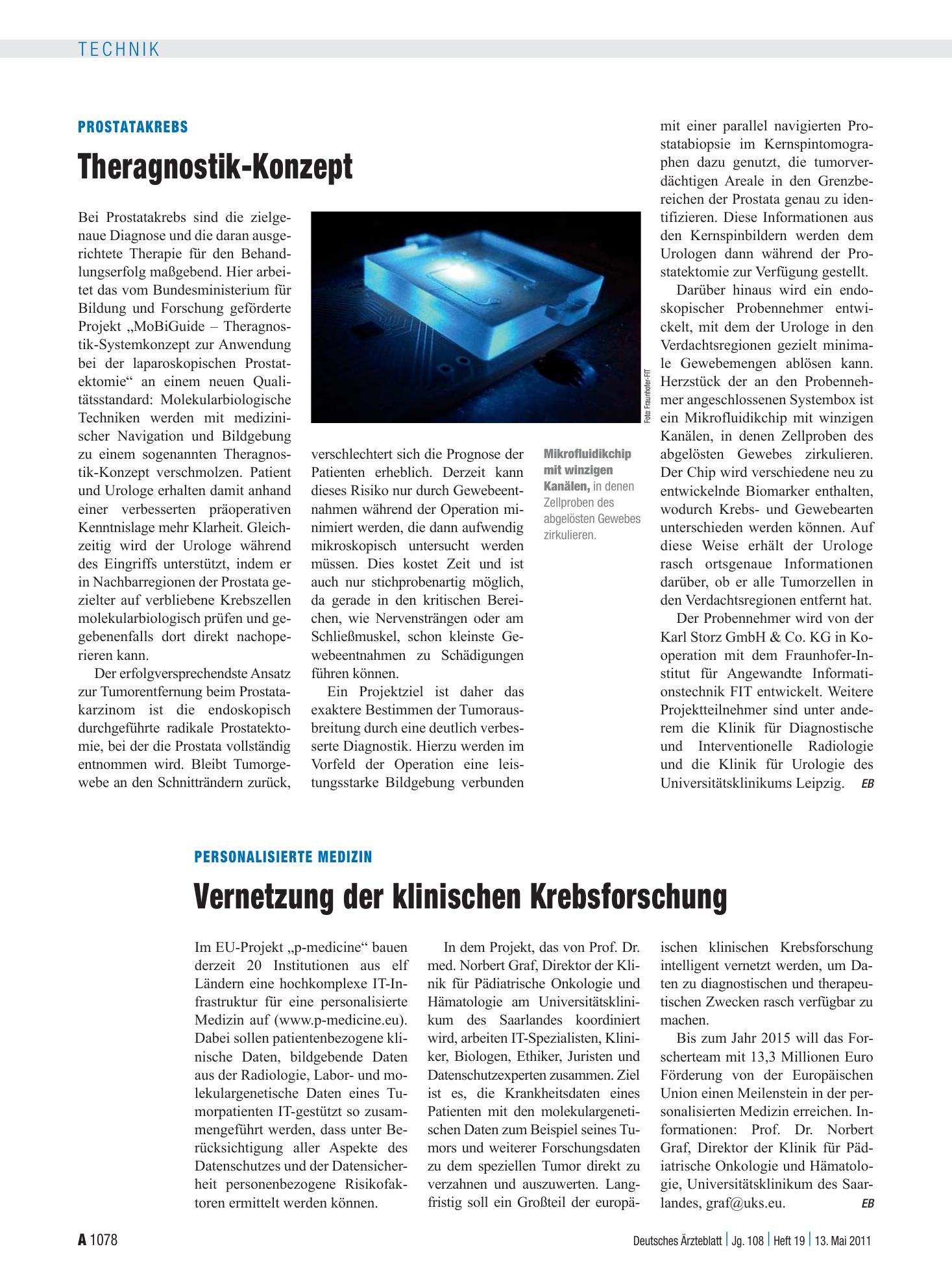 Vorschauseite 1: Prostatakrebs: Theragnostik-Konzept – Deutsches Ärzteblatt