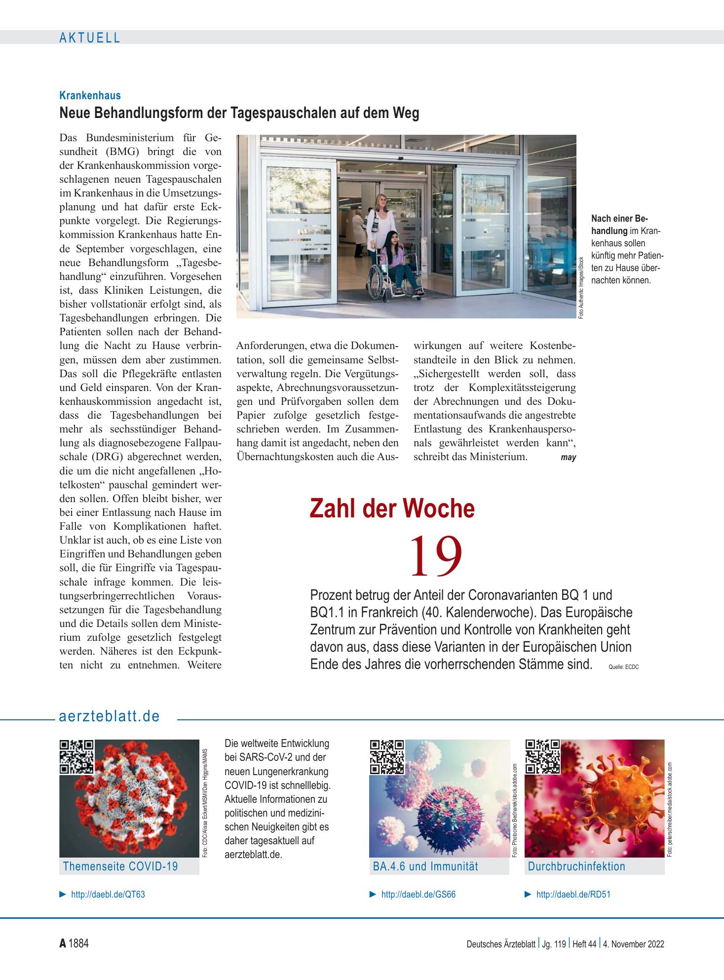 Vorschauseite 1: aerzteblatt.de – Deutsches Ärzteblatt