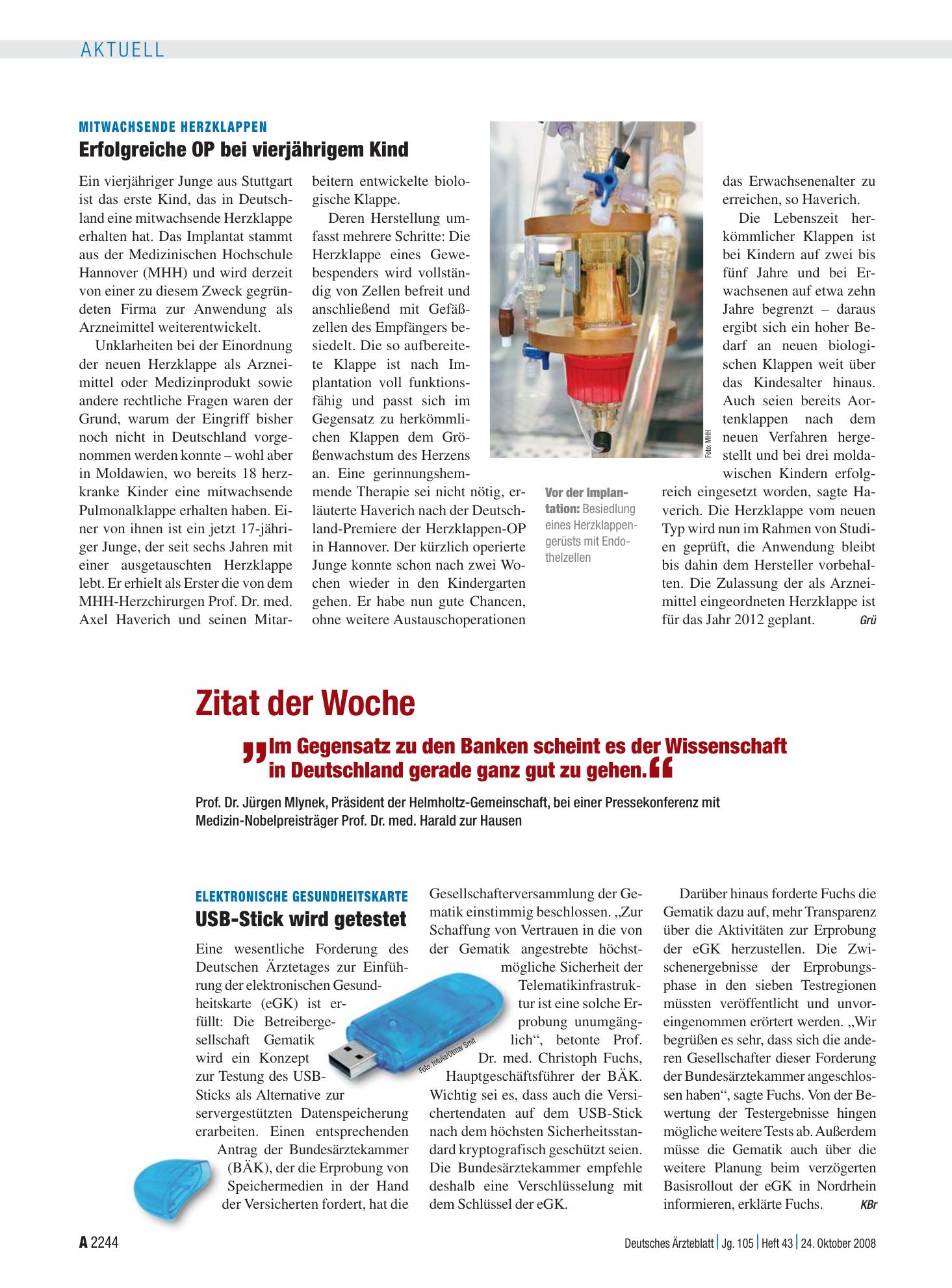 Vorschauseite 1: Zitat der Woche – Deutsches Ärzteblatt