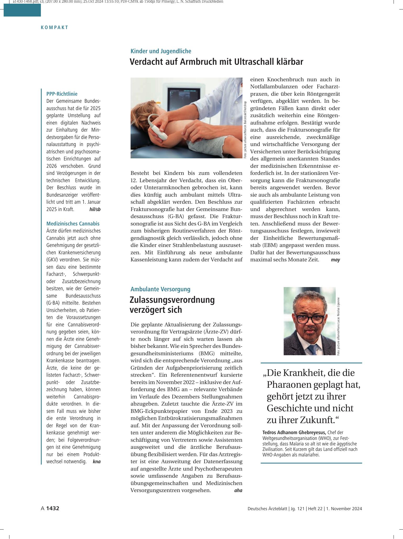 Vorschauseite 1: Zitat – Deutsches Ärzteblatt