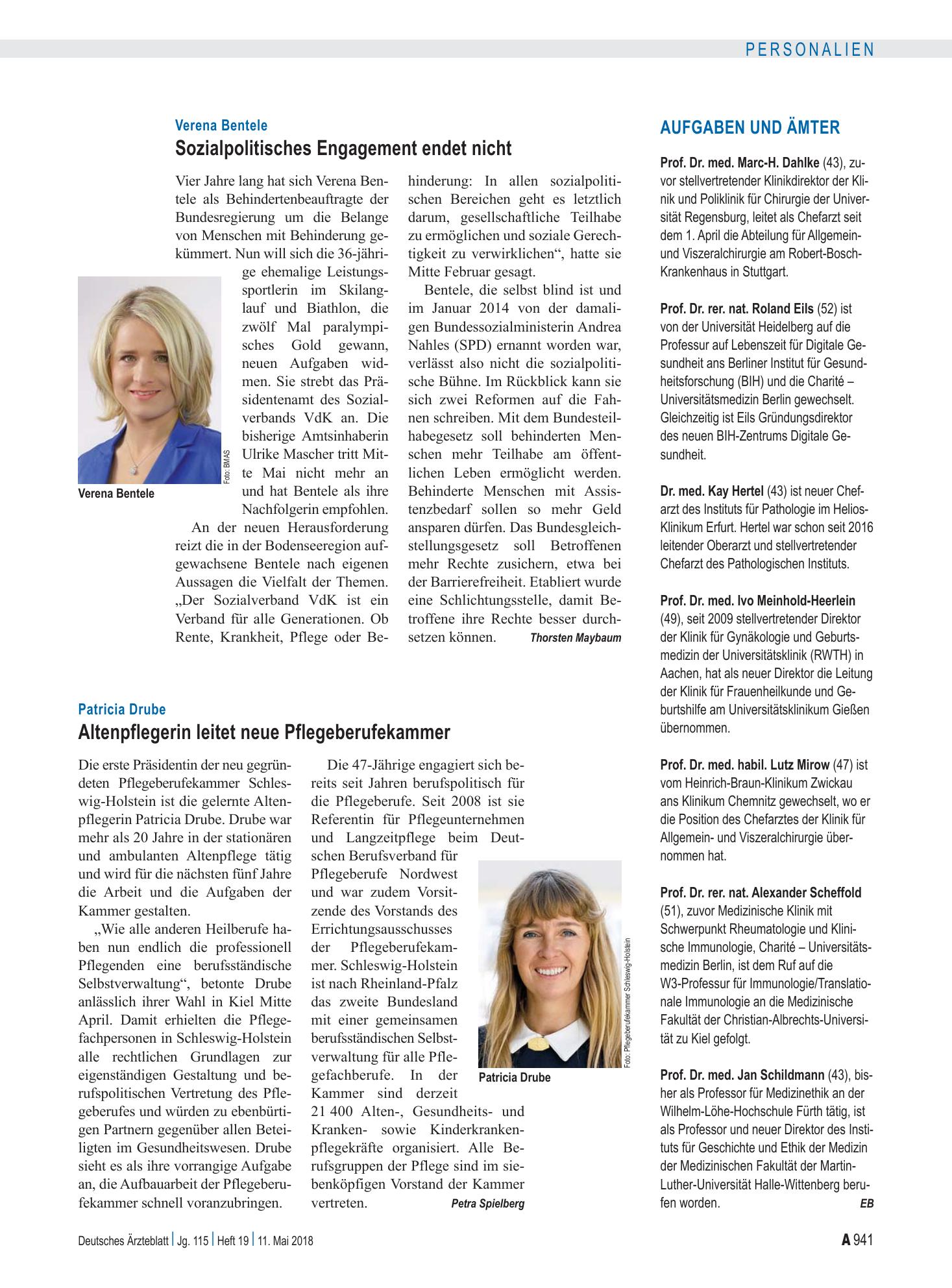 Vorschauseite 1: Aufgaben und Ämter – Deutsches Ärzteblatt