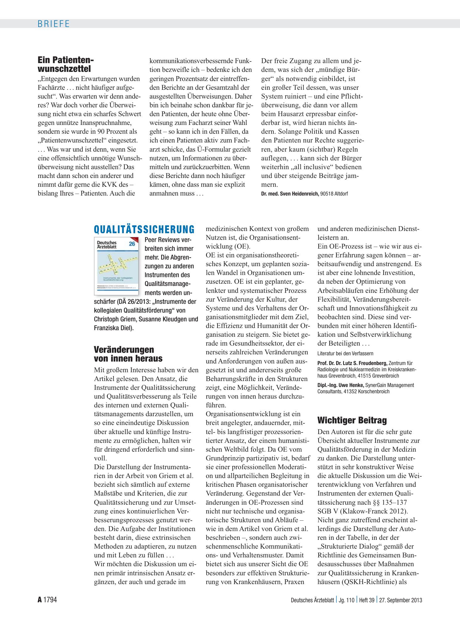 Vorschauseite 1: Praxisgebühr: Ein Patientenwunschzettel – Deutsches Ärzteblatt