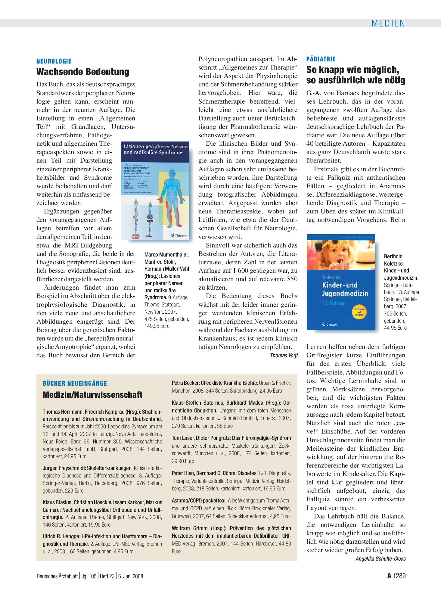 Vorschauseite 1: Neurologie: Wachsende Bedeutung – Deutsches Ärzteblatt