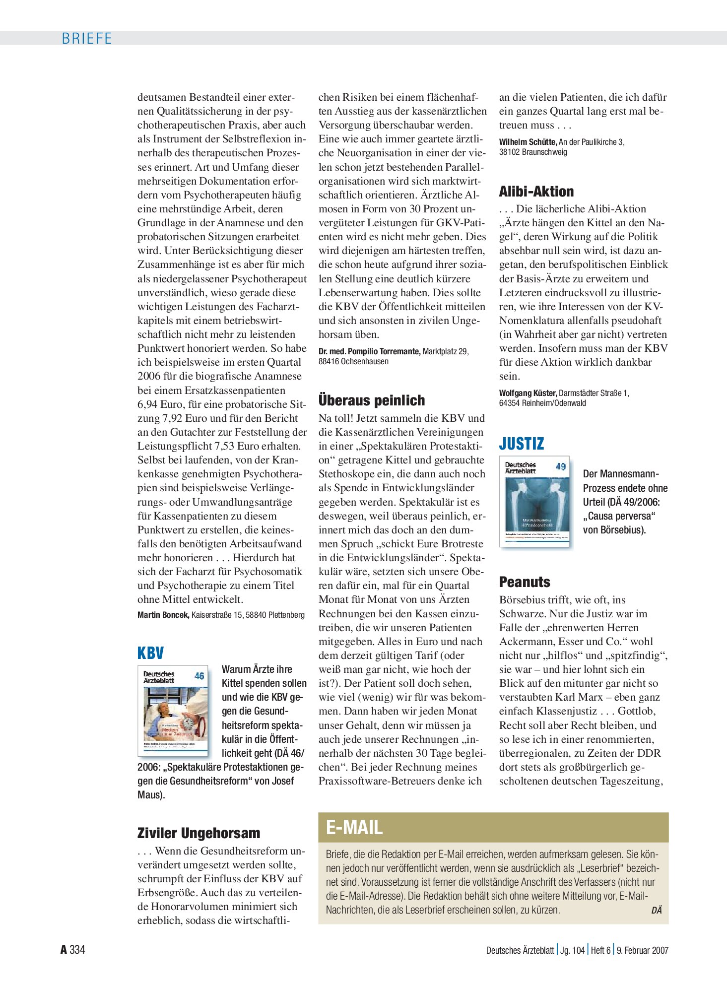 Vorschauseite 1: KBV: Ziviler Ungehorsam – Deutsches Ärzteblatt