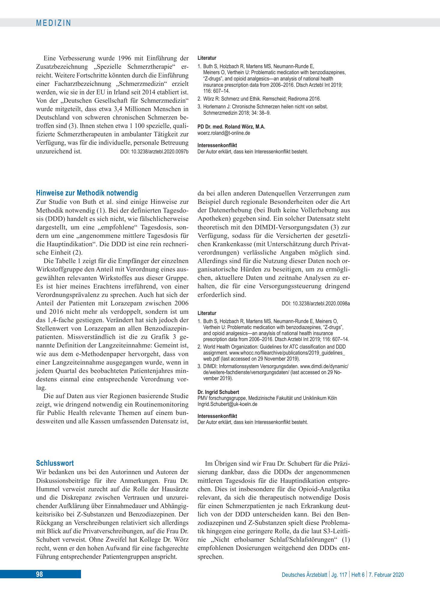 Vorschauseite 1: Hinweise zur Methodik notwendig – Deutsches Ärzteblatt