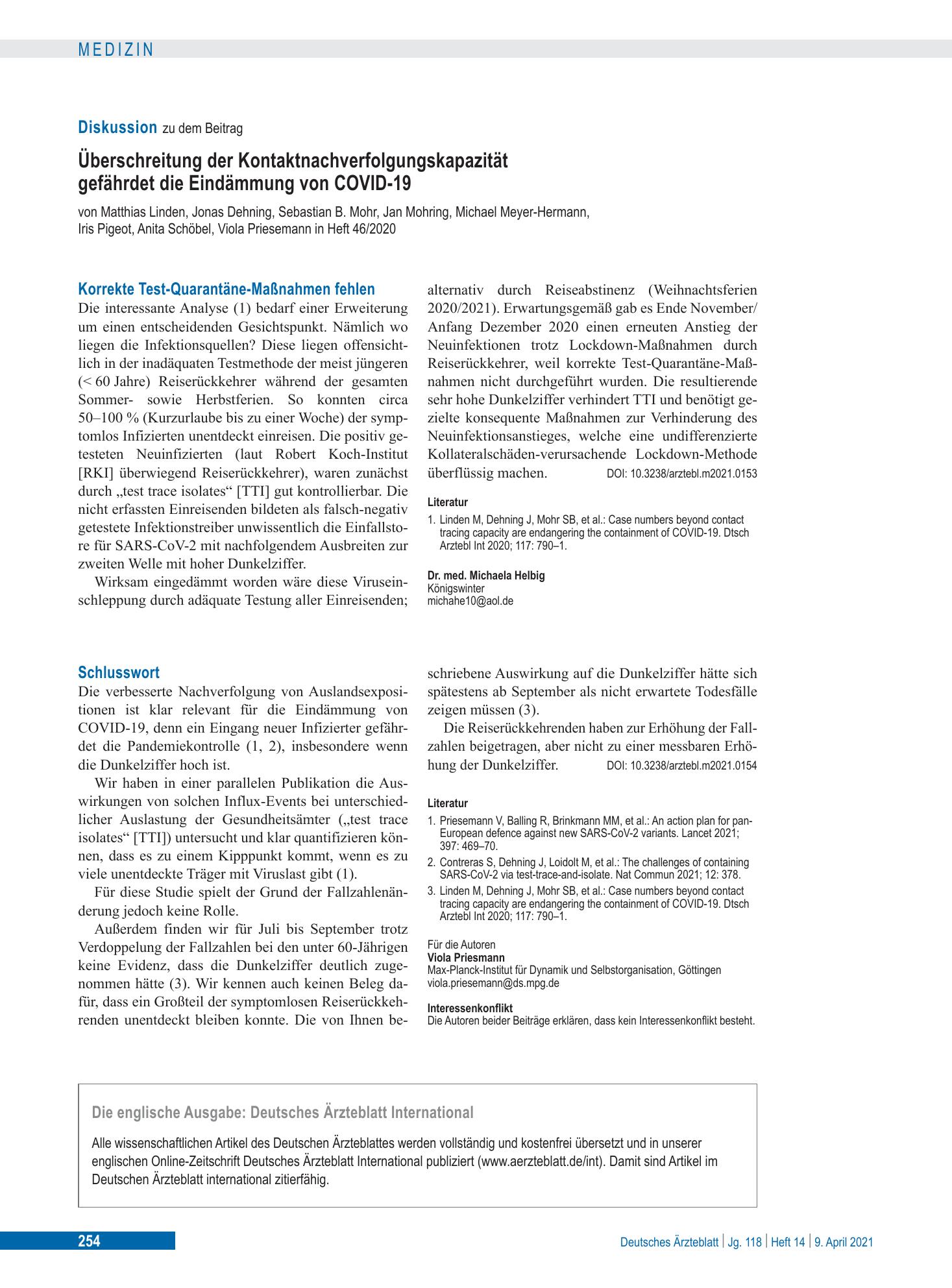 Vorschauseite 1: Schlusswort – Deutsches Ärzteblatt