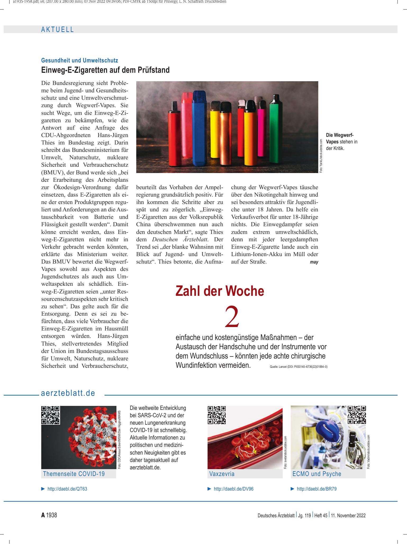 Vorschauseite 1: aerzteblatt.de – Deutsches Ärzteblatt