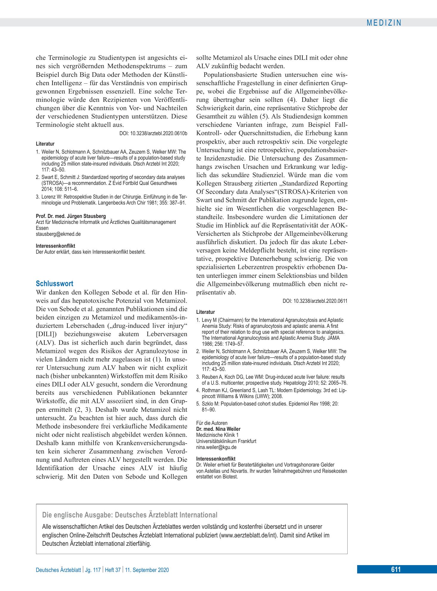 Vorschauseite 1: Schlusswort – Deutsches Ärzteblatt
