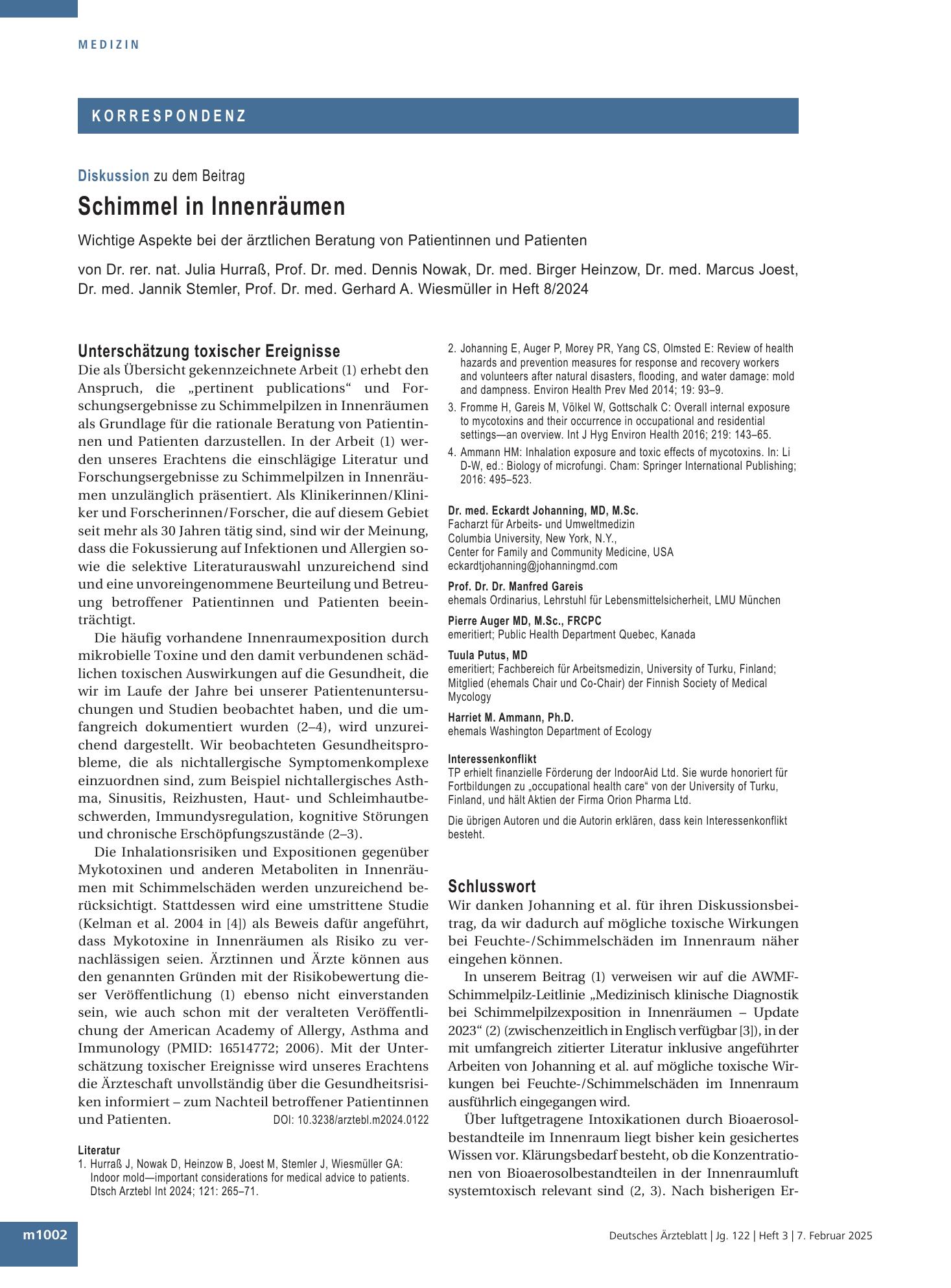 Vorschauseite 1: Schlusswort – Deutsches Ärzteblatt