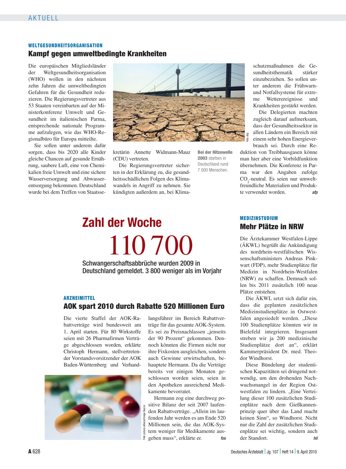 Vorschauseite 1: Zahl der Woche: 110 700 – Deutsches Ärzteblatt