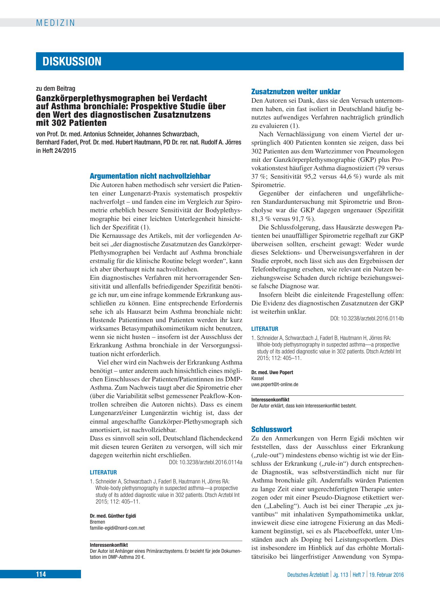Vorschauseite 1: Schlusswort – Deutsches Ärzteblatt