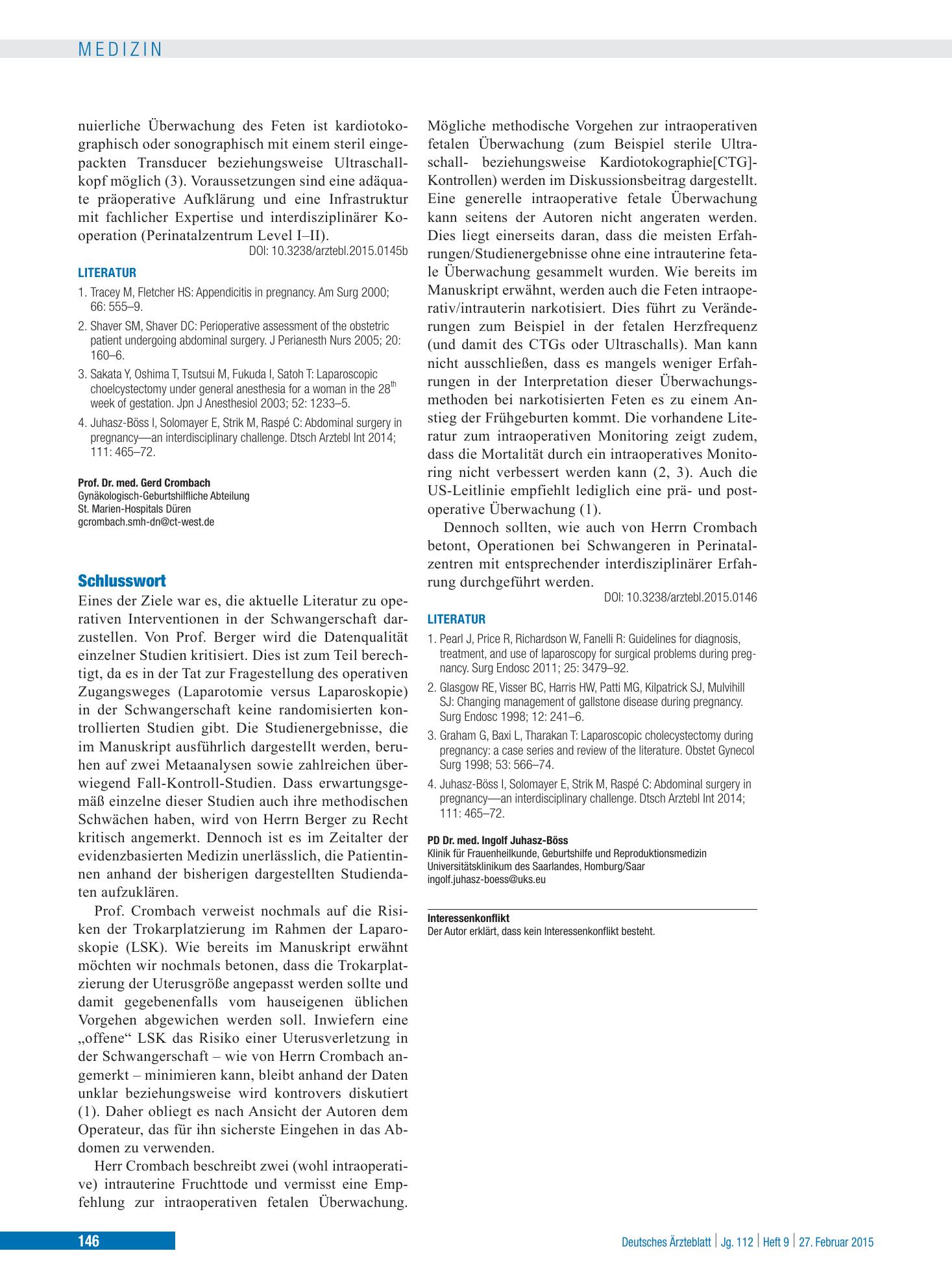Vorschauseite 1: Schlusswort – Deutsches Ärzteblatt