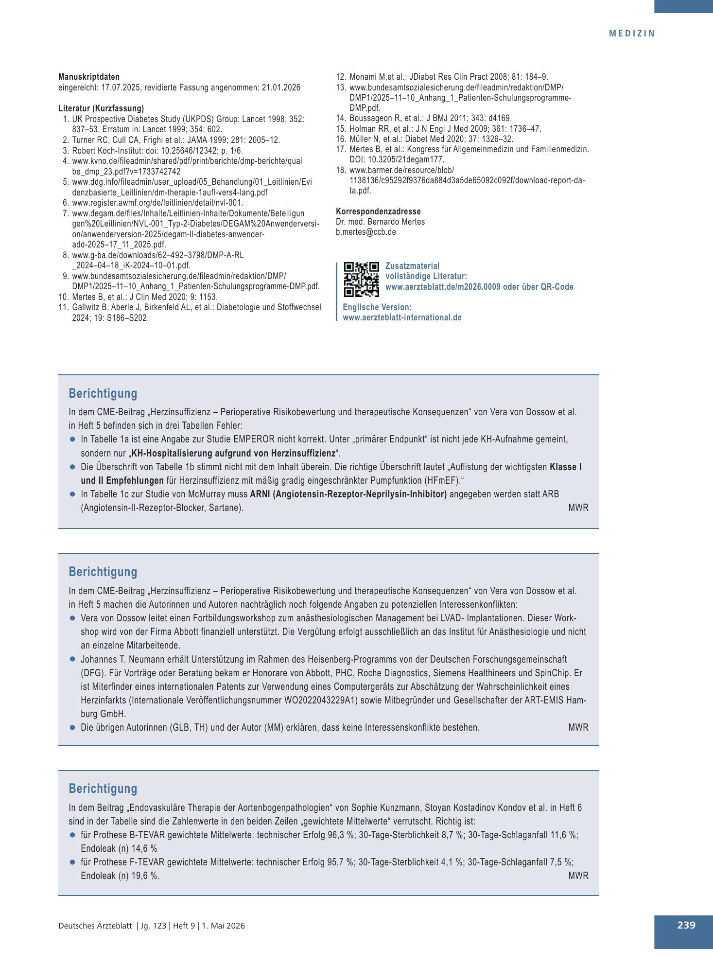 Vorschauseite 1: Berichtigung – Deutsches Ärzteblatt