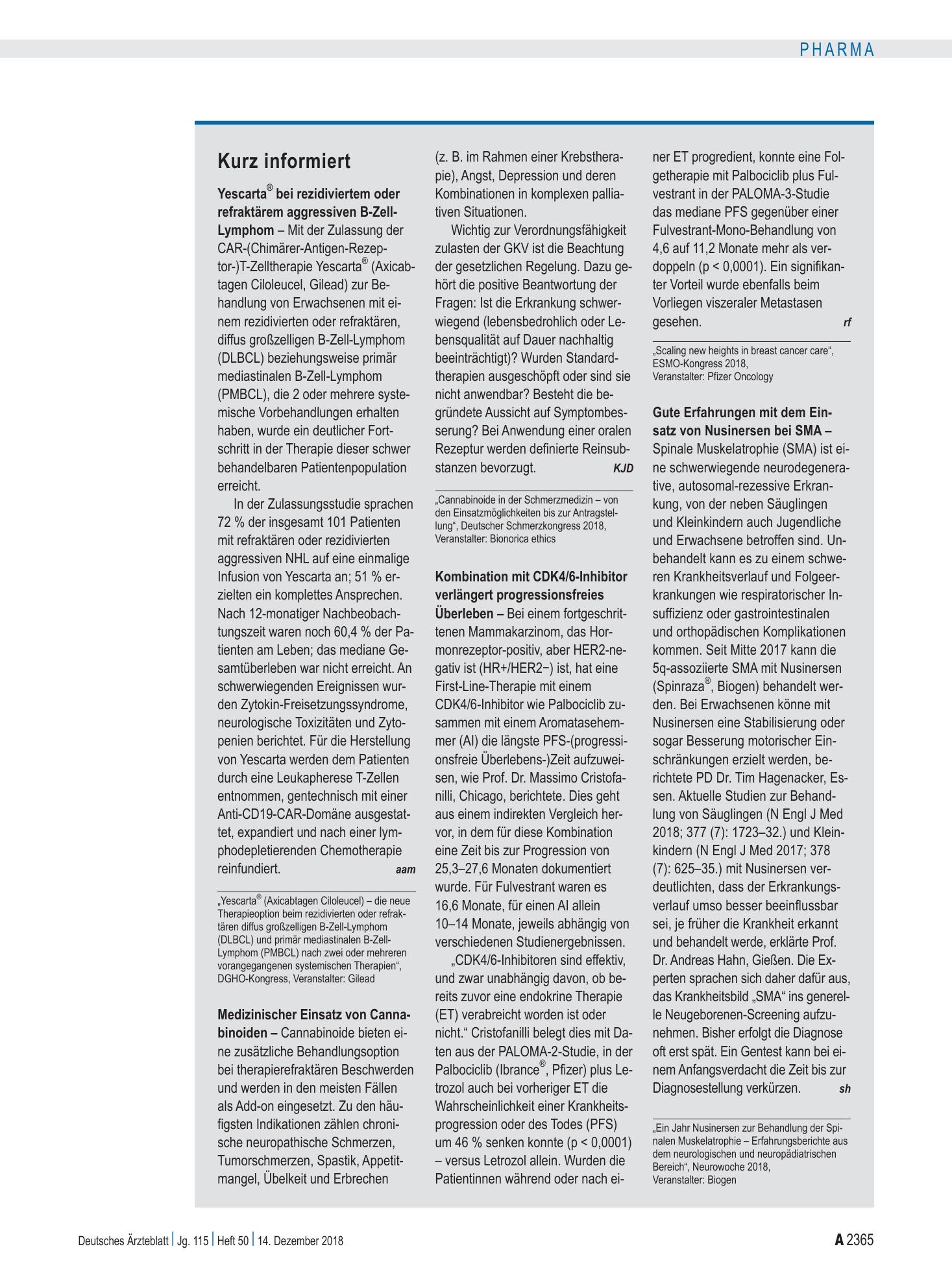Vorschauseite 1: Kurz informiert – Deutsches Ärzteblatt