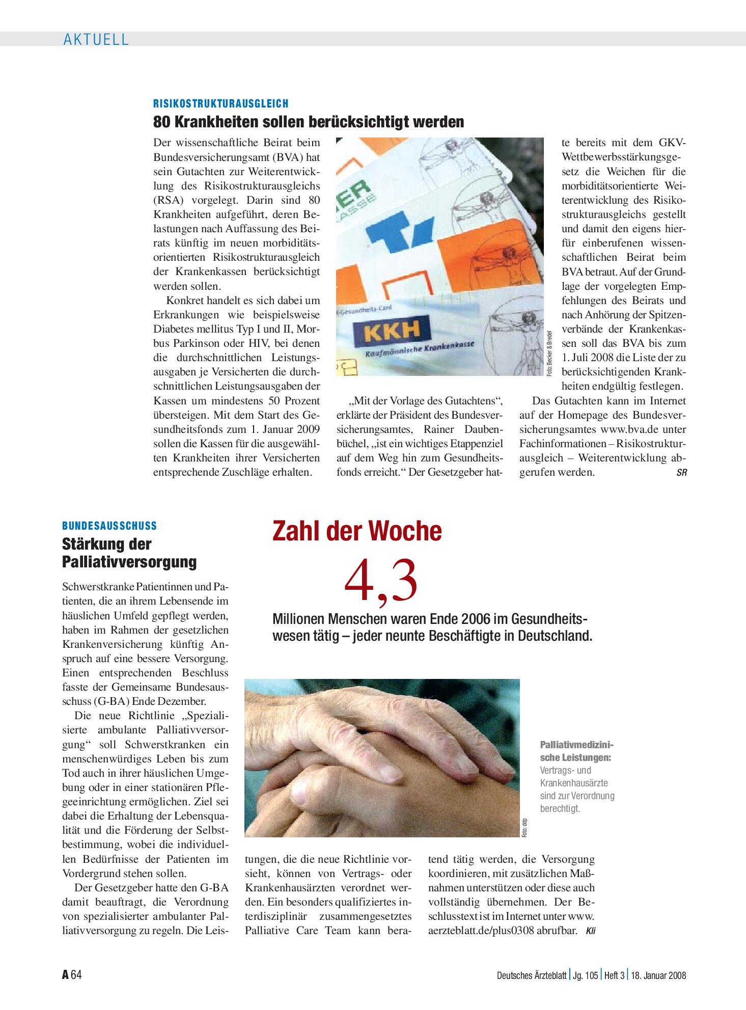 Vorschauseite 1: Zahl der Woche: 4,3 – Deutsches Ärzteblatt