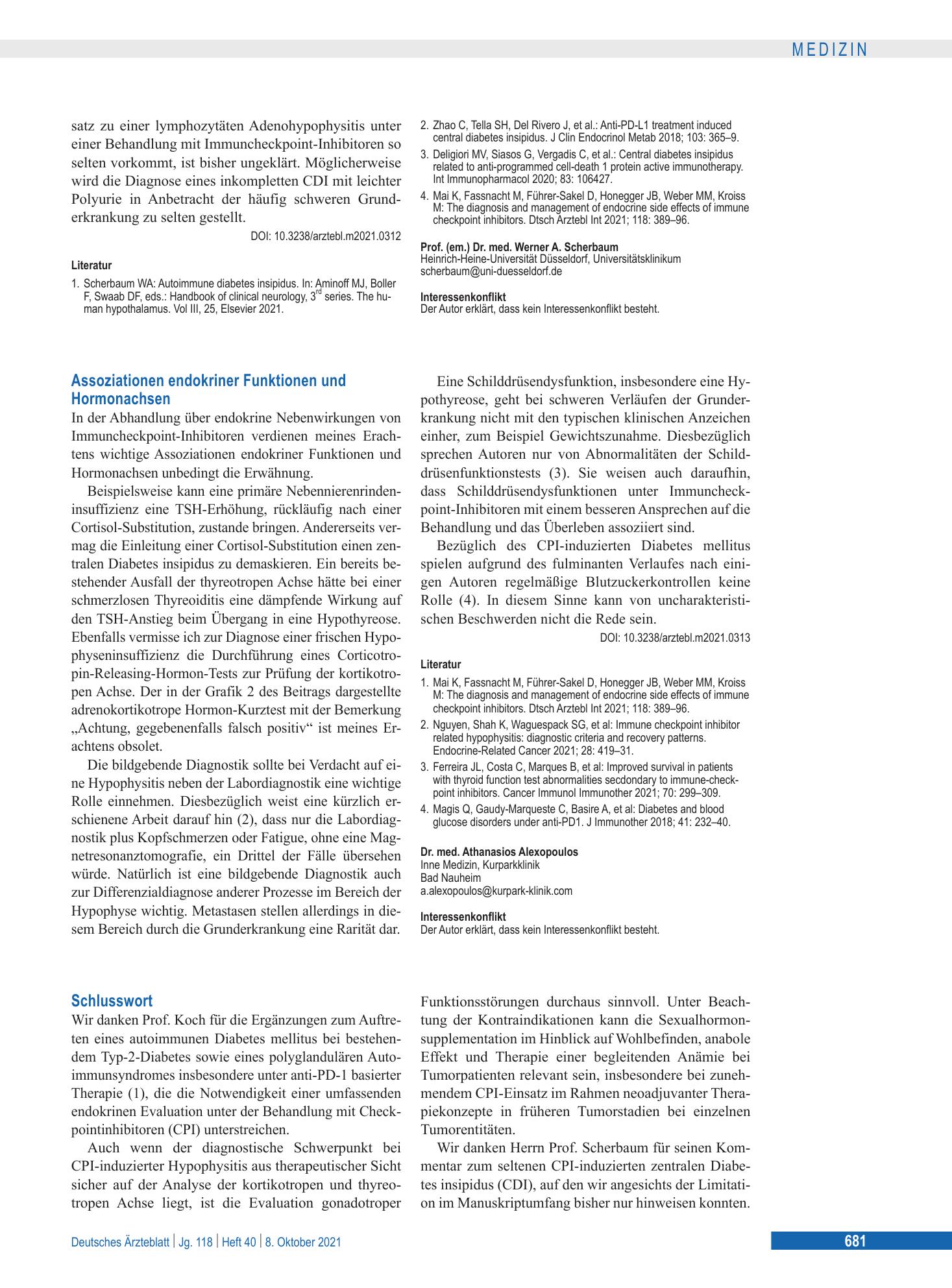 Vorschauseite 1: Schlusswort – Deutsches Ärzteblatt