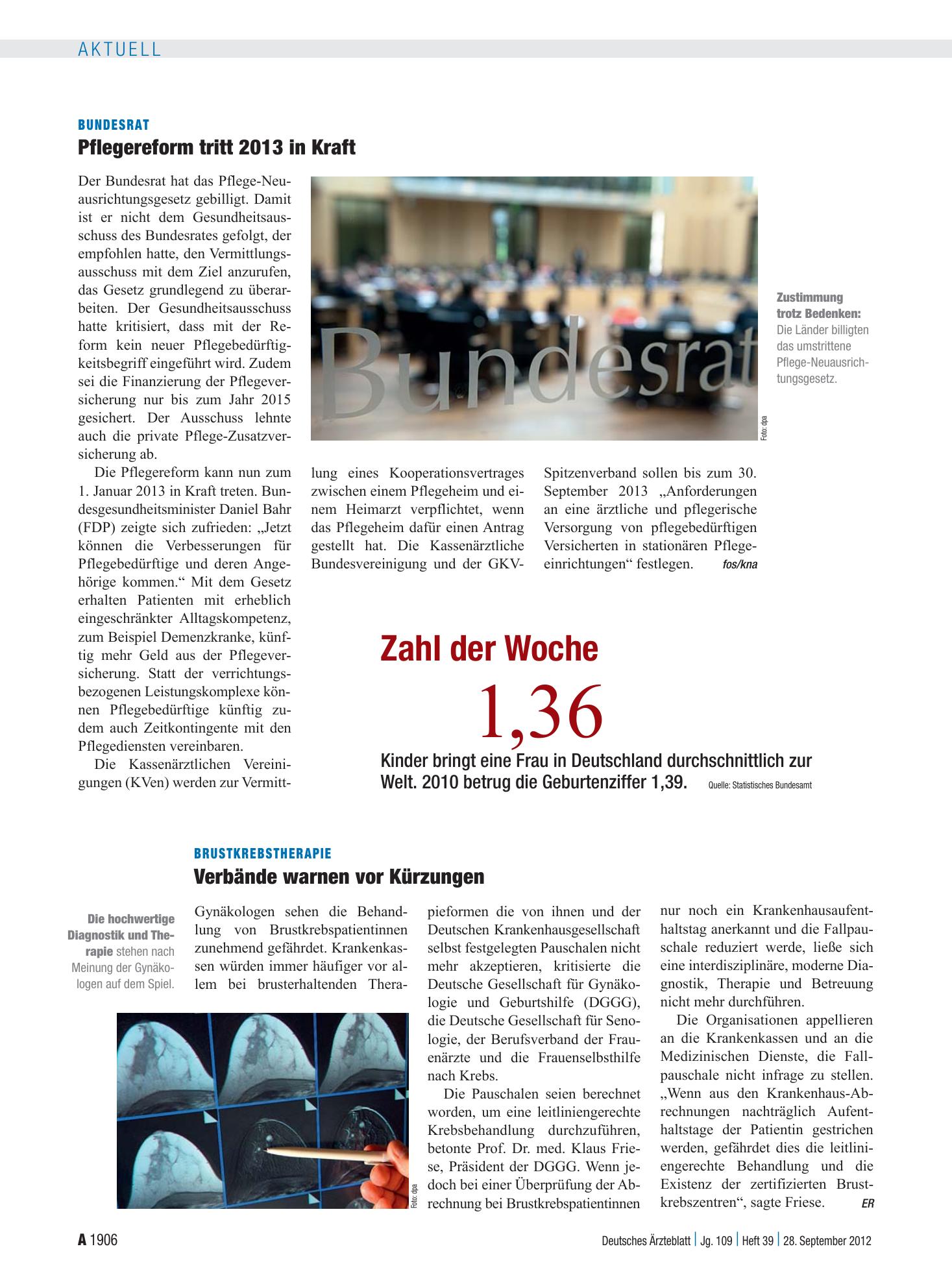 Vorschauseite 1: Zahl der Woche 1,36 – Deutsches Ärzteblatt