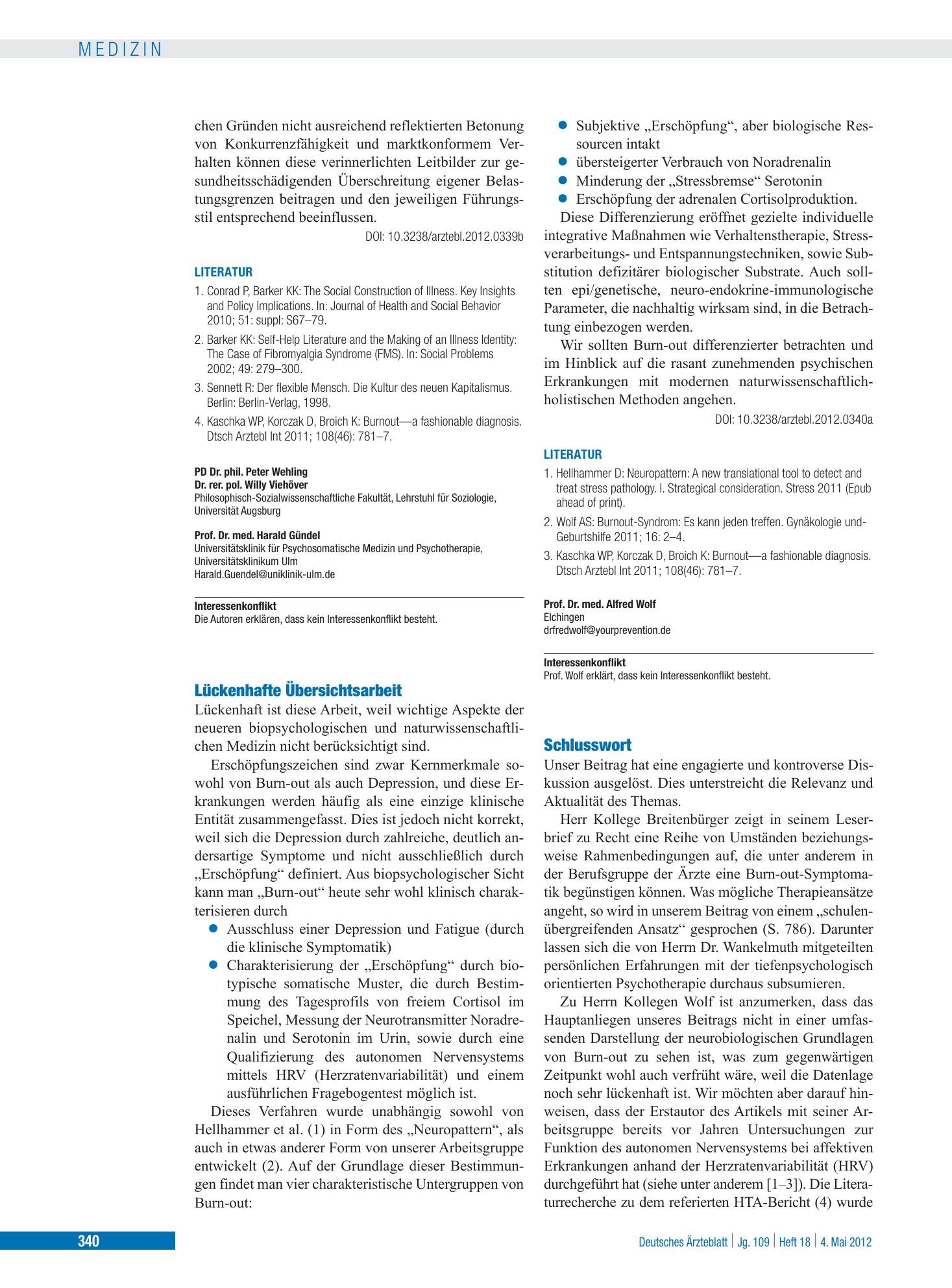 Vorschauseite 1: Schlusswort – Deutsches Ärzteblatt