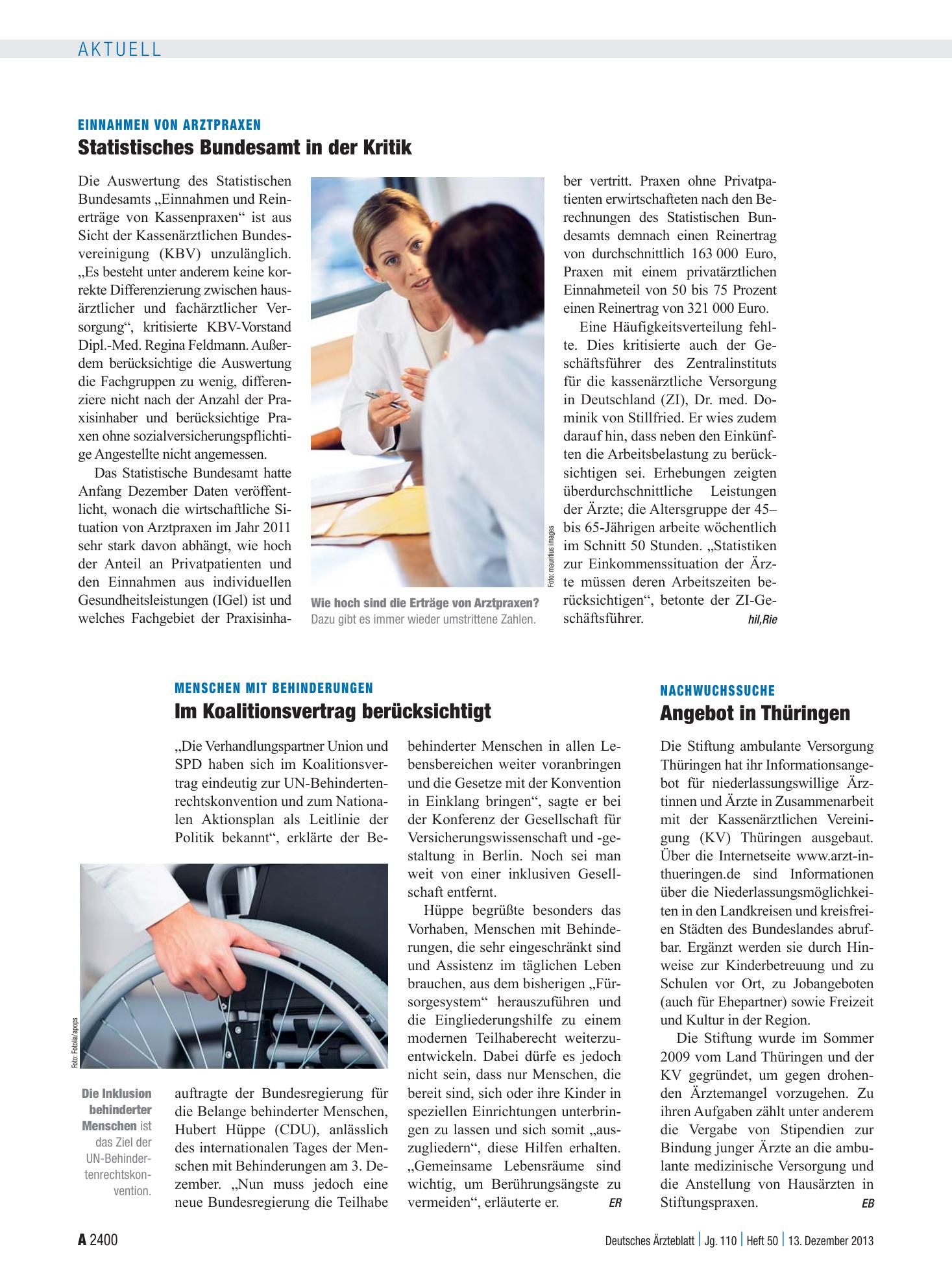 Vorschauseite 1: Nachwuchssuche: Angebot in Thüringen – Deutsches Ärzteblatt
