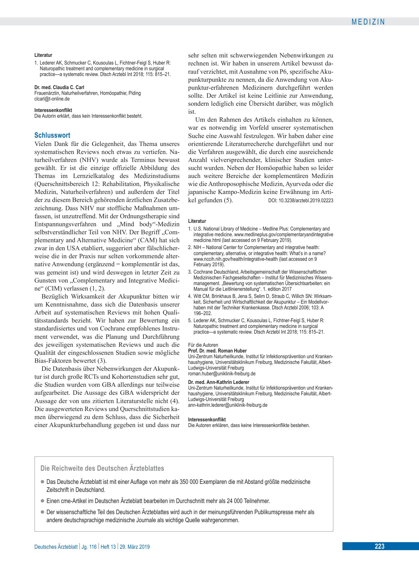 Vorschauseite 1: Schlusswort – Deutsches Ärzteblatt