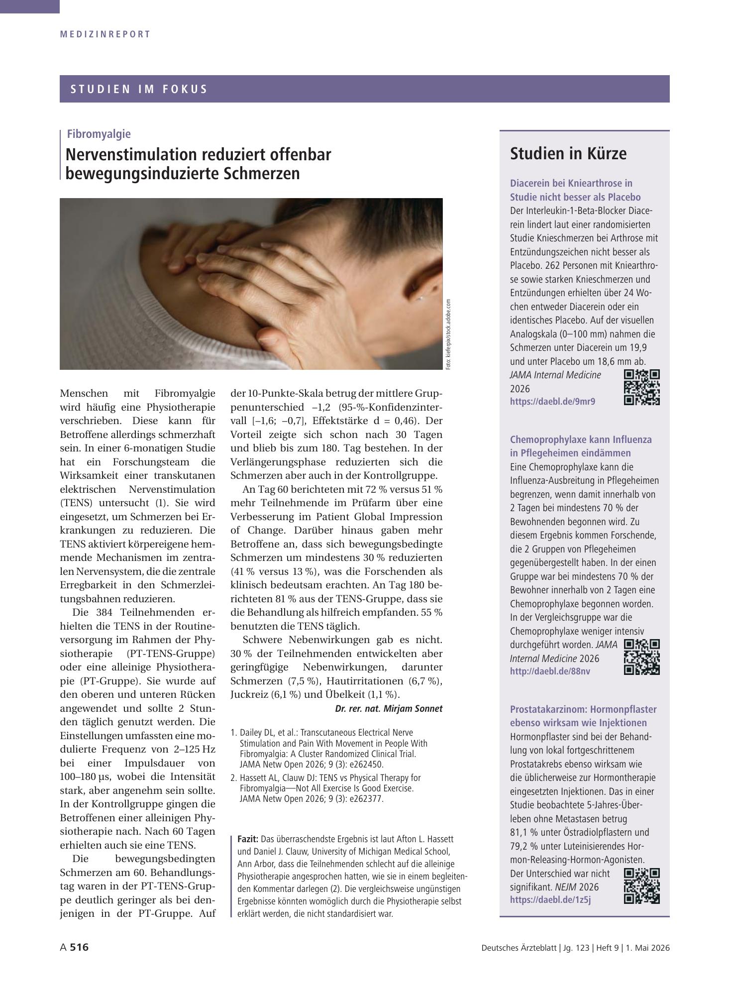 Vorschauseite 1: Studien in Kürze – Deutsches Ärzteblatt