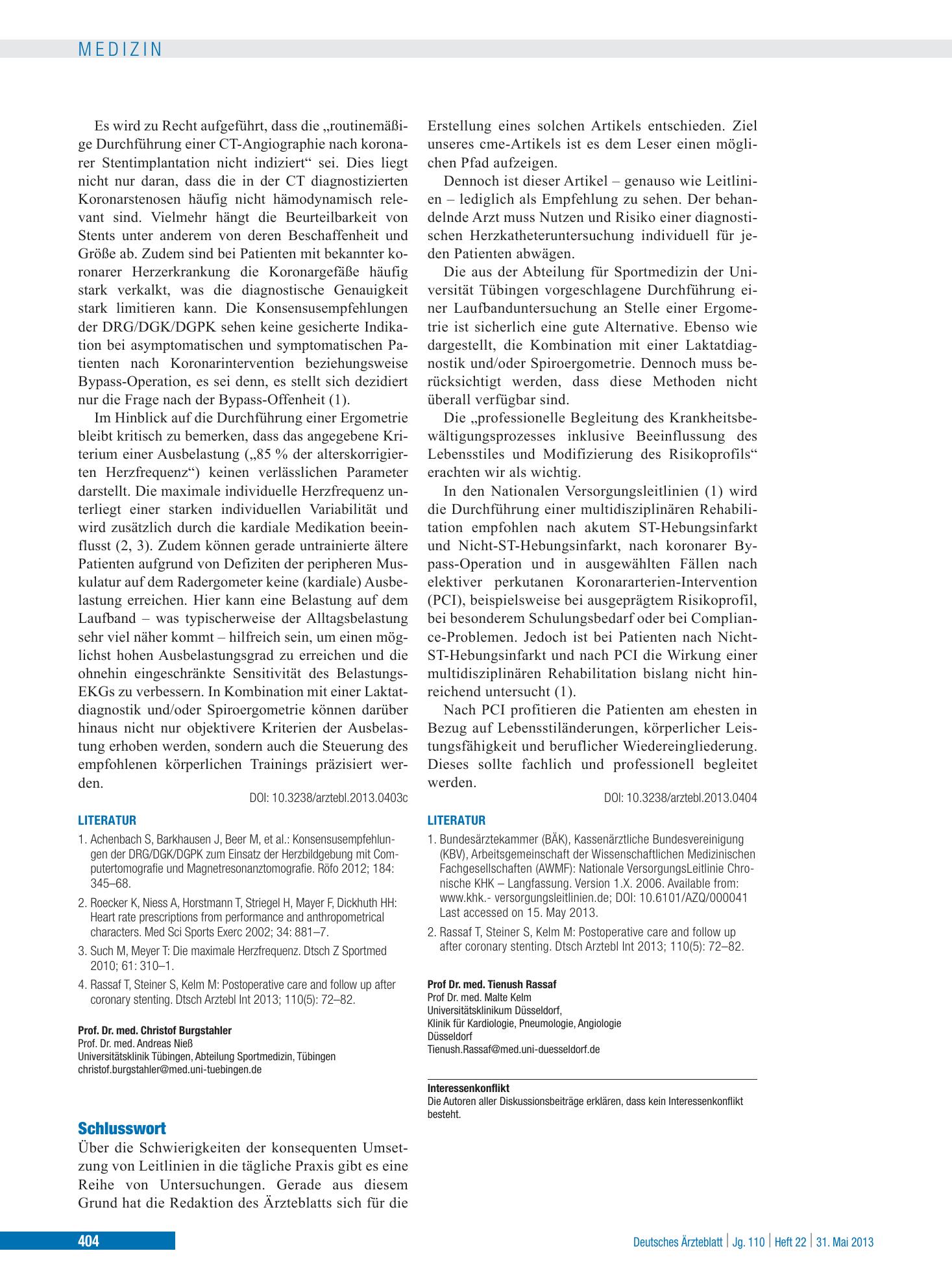 Vorschauseite 1: Schlusswort – Deutsches Ärzteblatt