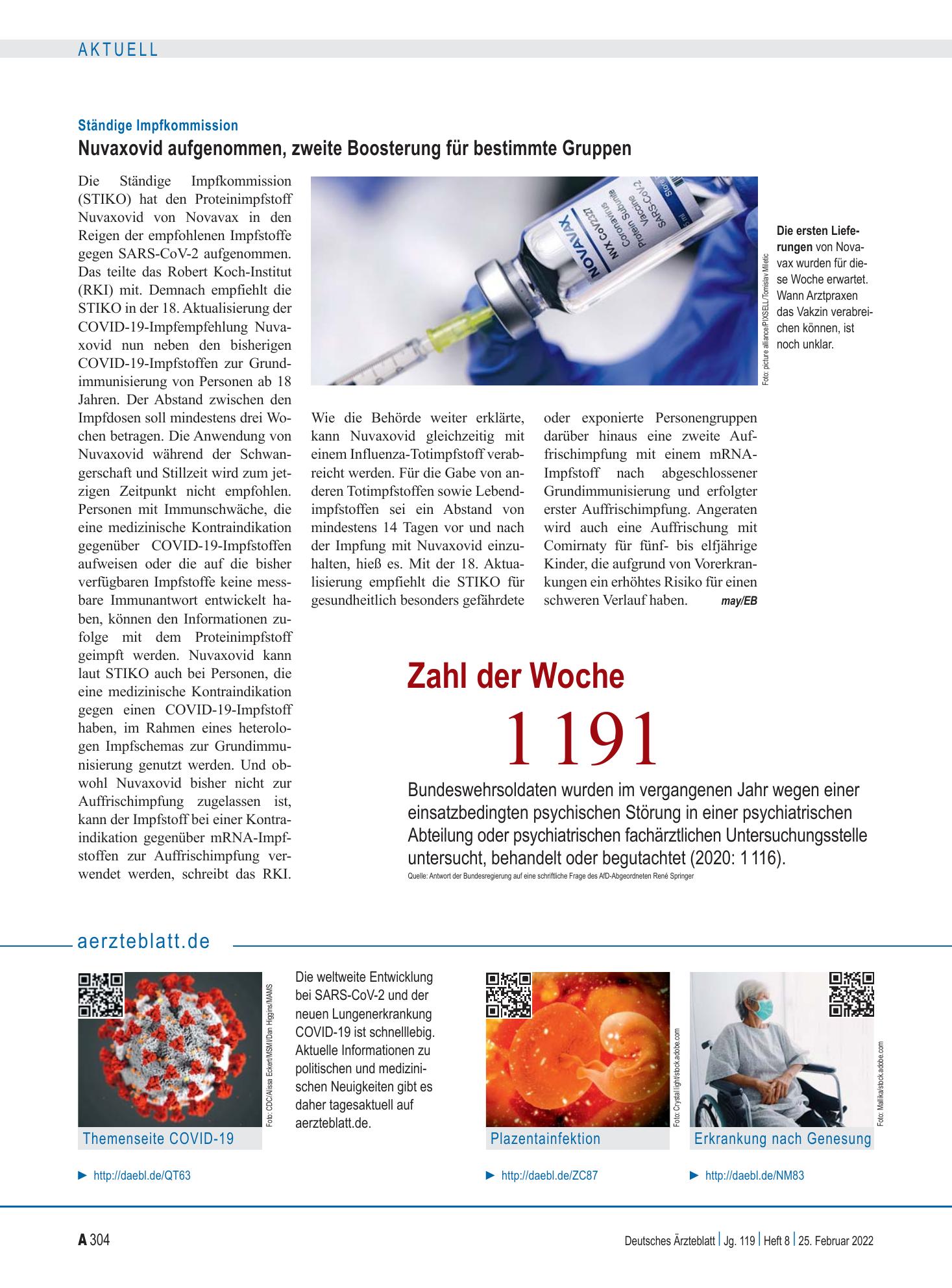 Vorschauseite 1: aerzteblatt.de – Deutsches Ärzteblatt