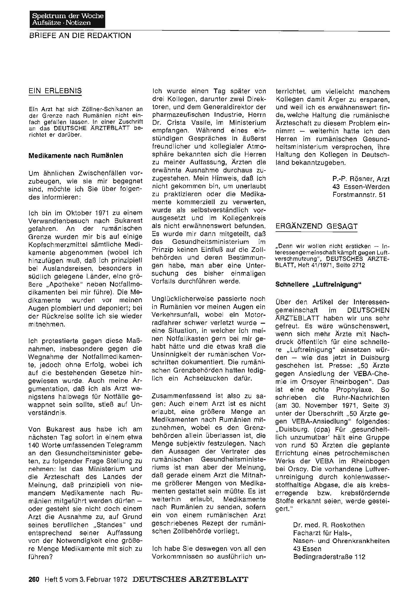 Vorschauseite 1: Ein Erlebnis: Medikamente nach Rumänien